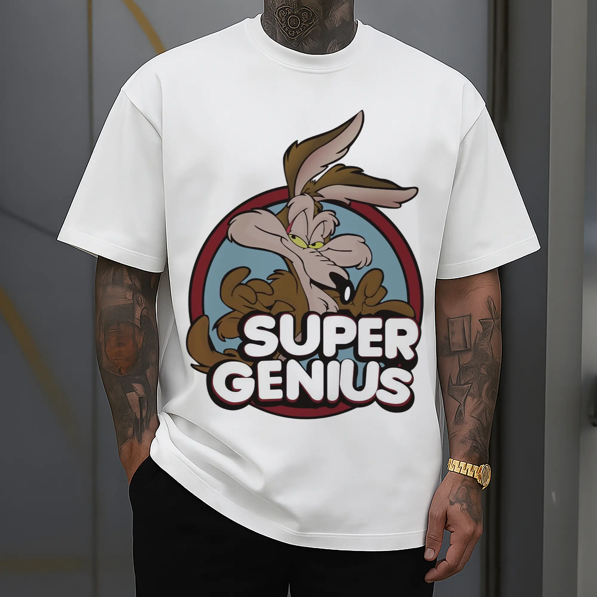 wile e coyote super genius t shirt