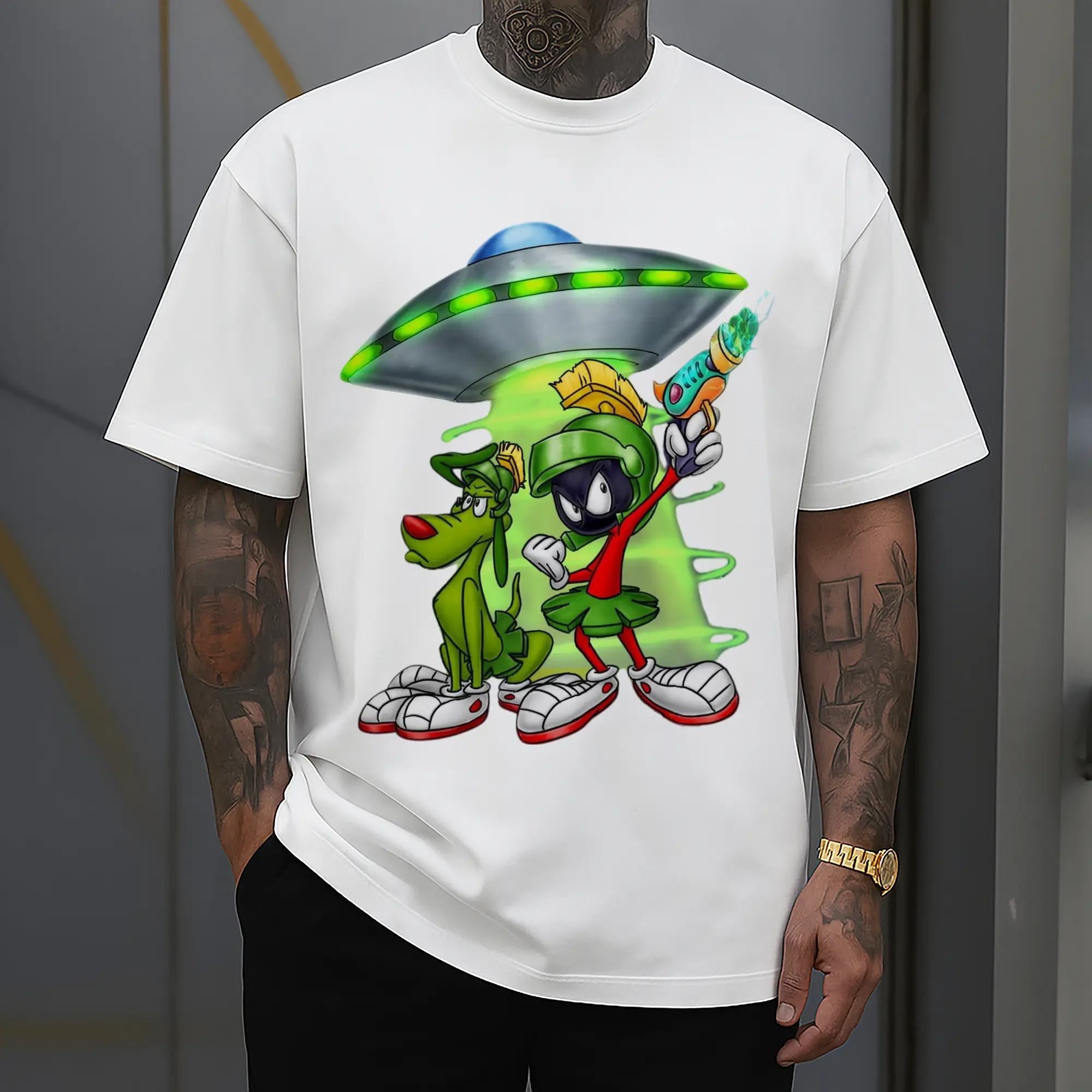 marvin the martian and dog  vintage t shirt