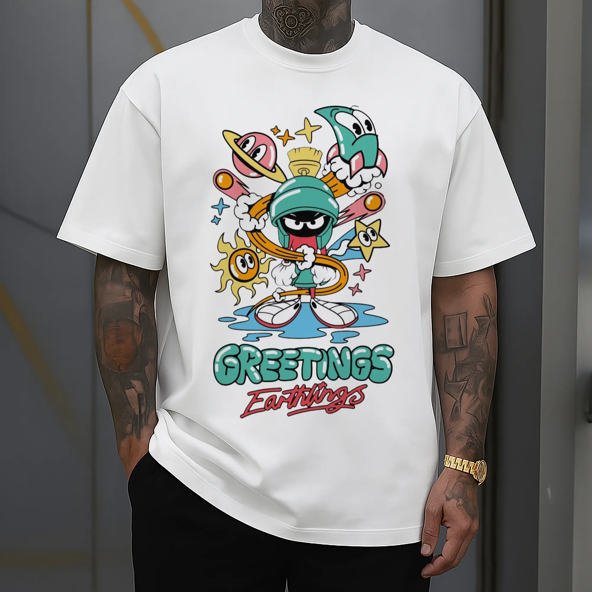 marvin the martian cartoon t shirt
