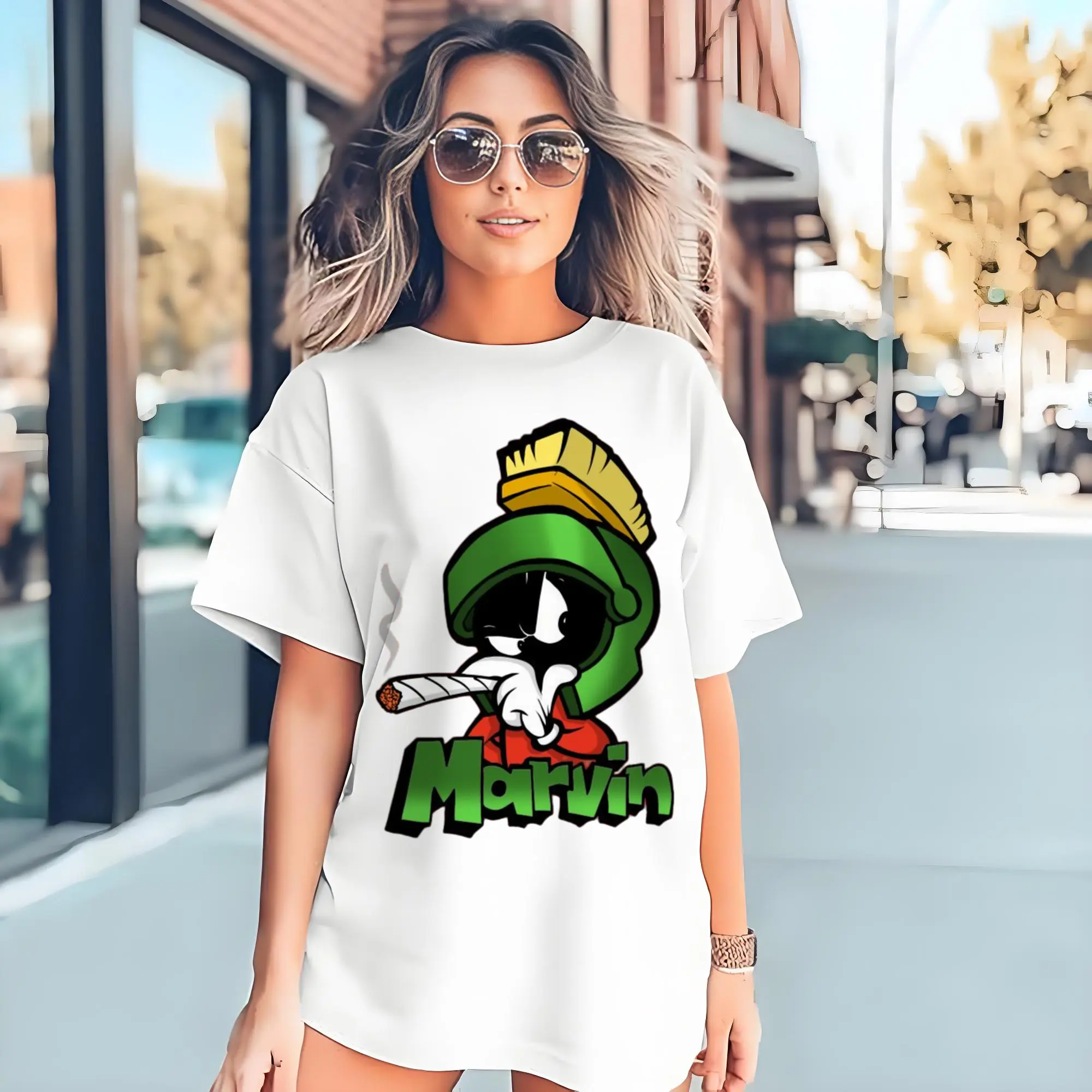 marvin the martian face t shirt