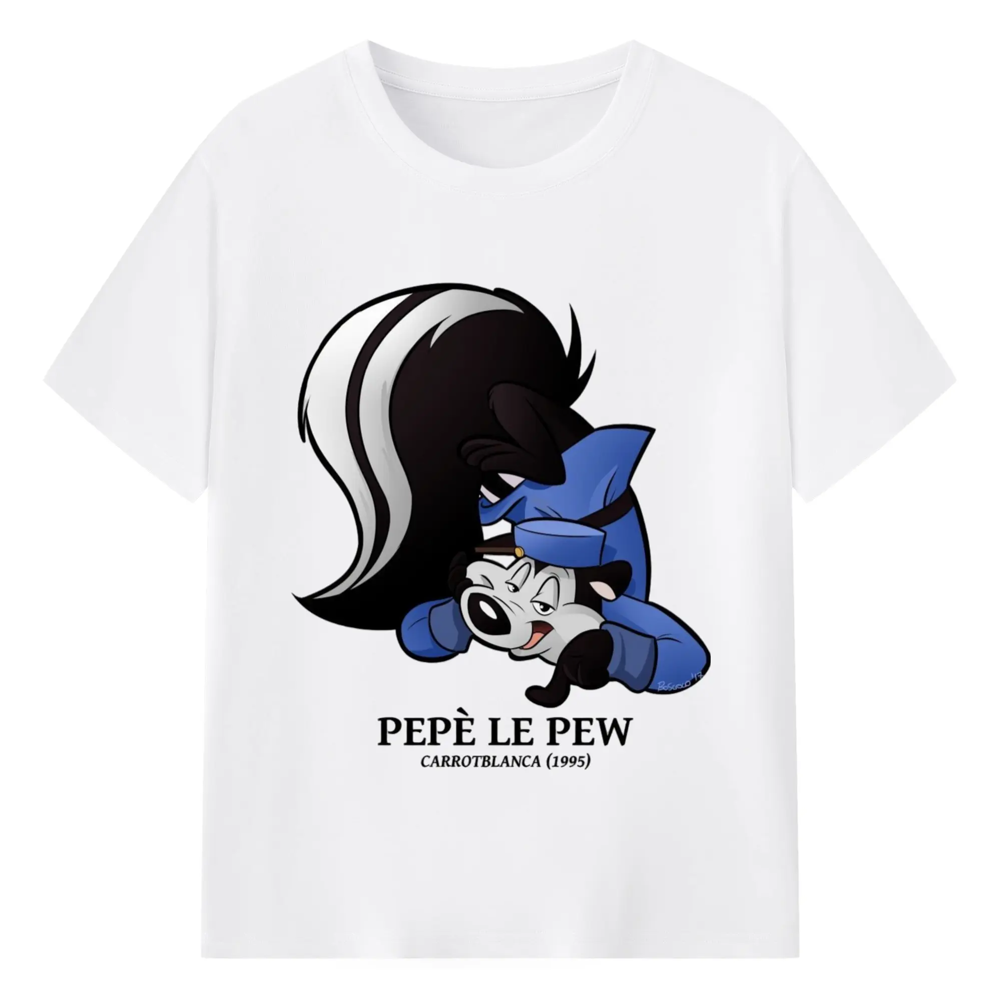 Pepe le pew tee shirts - 180g Cotton T-Shirt With Front Heat Transfer Print – Soft, Lightweight, Fitted Design – Comfortable Casual Wear For Sports & Everyday Use