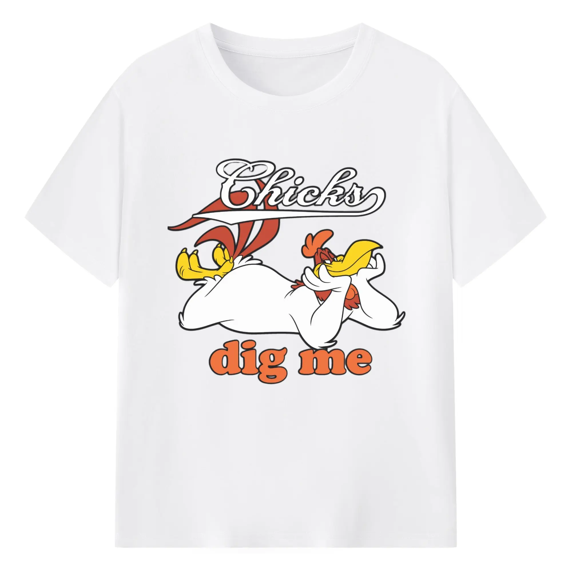 Foghorn Leghorn shirt - 180g Cotton T-Shirt With Front Heat Transfer Print – Soft, Lightweight, Fitted Design – Comfortable Casual Wear For Sports & Everyday Use