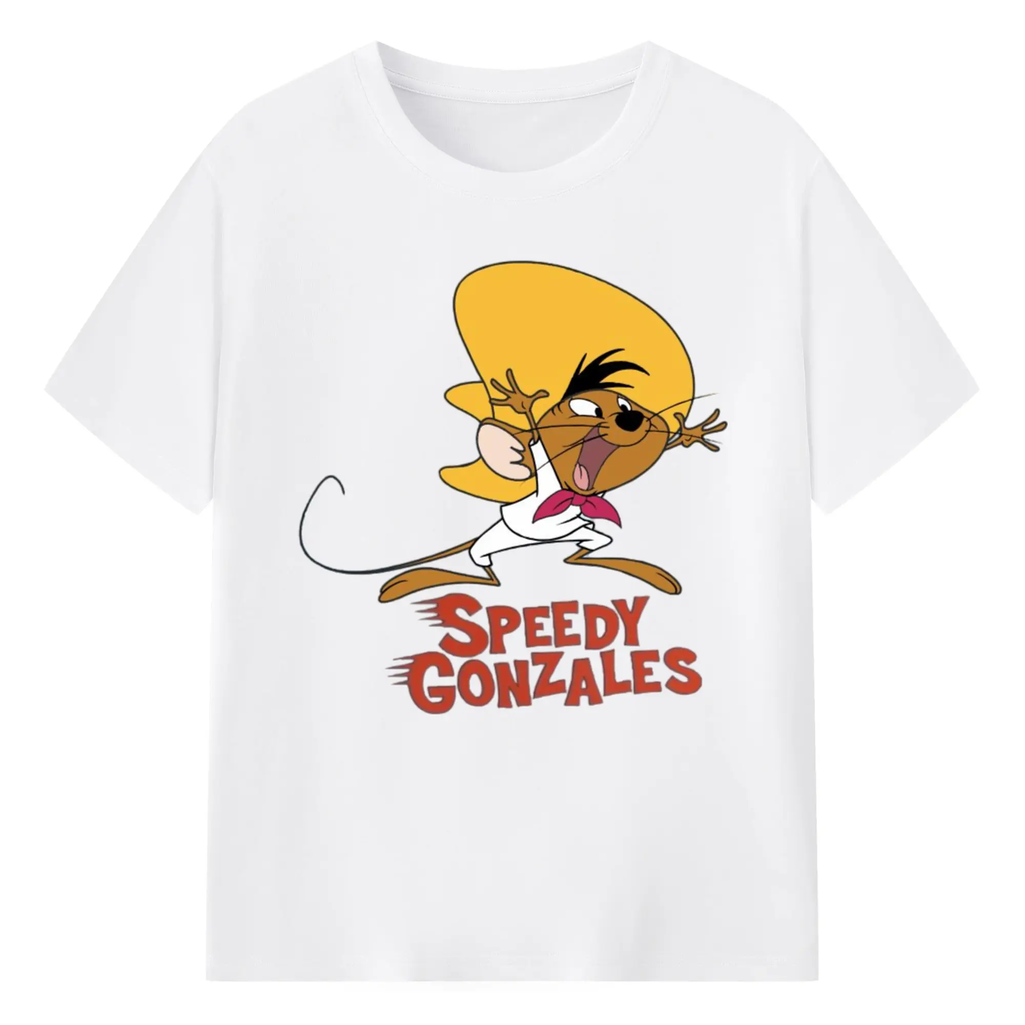 Speedy Gonzales graphic t shirt​ - 180g Cotton T-Shirt With Front Heat Transfer Print – Soft, Lightweight, Fitted Design – Comfortable Casual Wear For Sports & Everyday Use