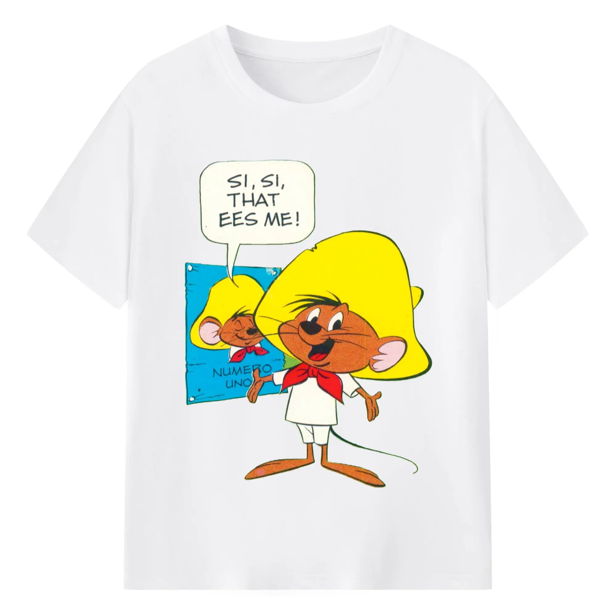 Speedy gonzales tee shirts​ - 180g Cotton T-Shirt With Front Heat Transfer Print – Soft, Lightweight, Fitted Design – Comfortable Casual Wear For Sports & Everyday Use