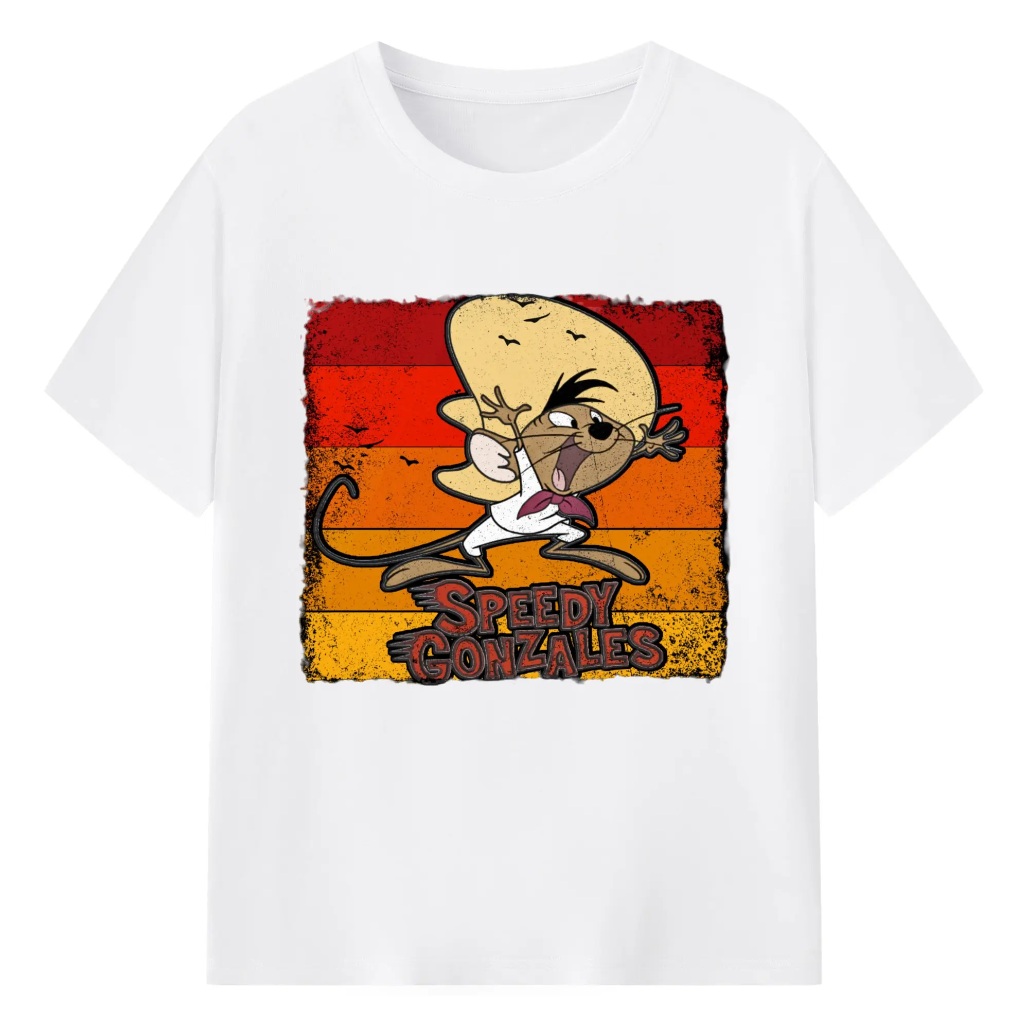 Speedy gonzales t-shirt - 180g Cotton T-Shirt With Front Heat Transfer Print – Soft, Lightweight, Fitted Design – Comfortable Casual Wear For Sports & Everyday Use