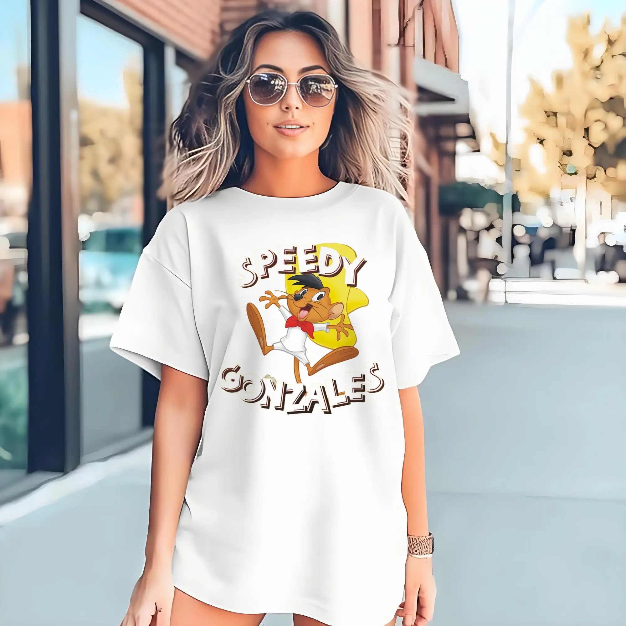 speedy gonzales graphic shirt