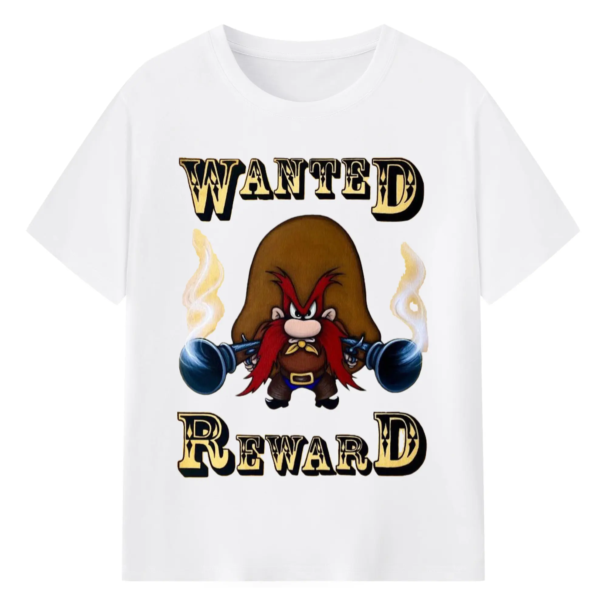 Men's yosemite sam  shirt​ - 180g Cotton T-Shirt With Front Heat Transfer Print – Soft, Lightweight, Fitted Design – Comfortable Casual Wear For Sports & Everyday Use