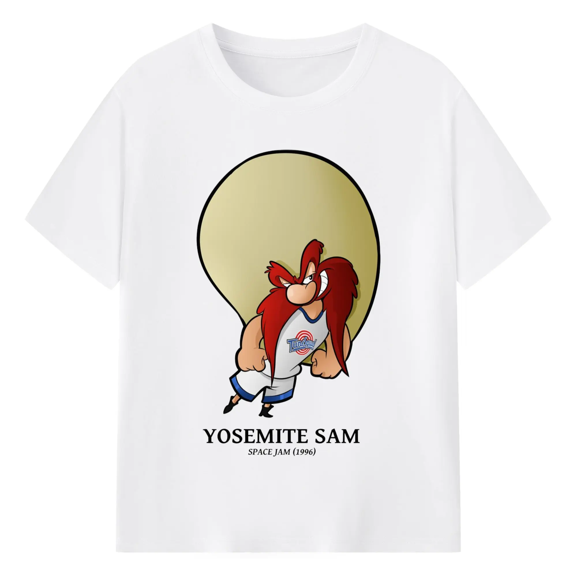 Yosemite sam basketball t shirt - 180g Cotton T-Shirt With Front Heat Transfer Print – Soft, Lightweight, Fitted Design – Comfortable Casual Wear For Sports & Everyday Use