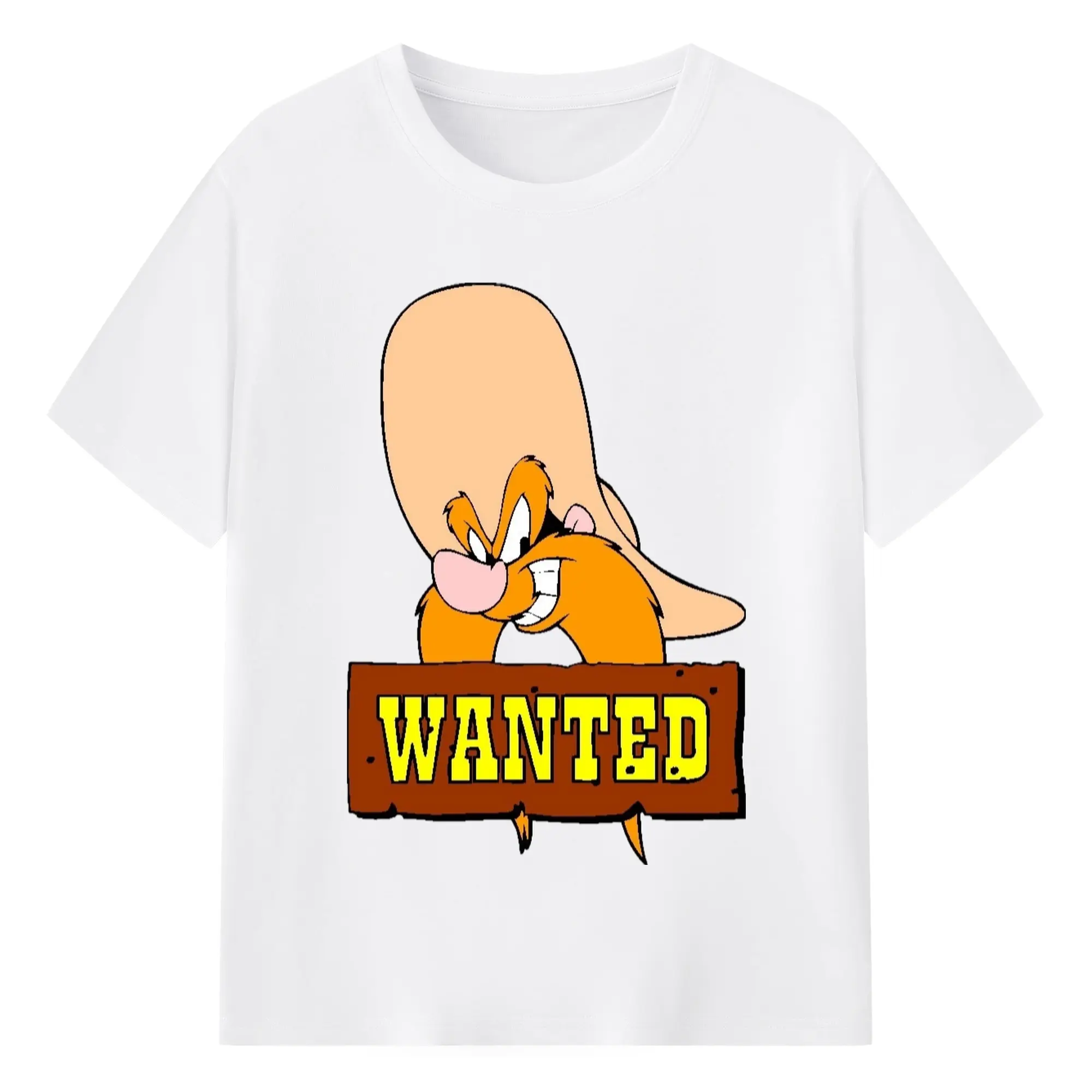 Yosemite sam face t shirt - 180g Cotton T-Shirt With Front Heat Transfer Print – Soft, Lightweight, Fitted Design – Comfortable Casual Wear For Sports & Everyday Use