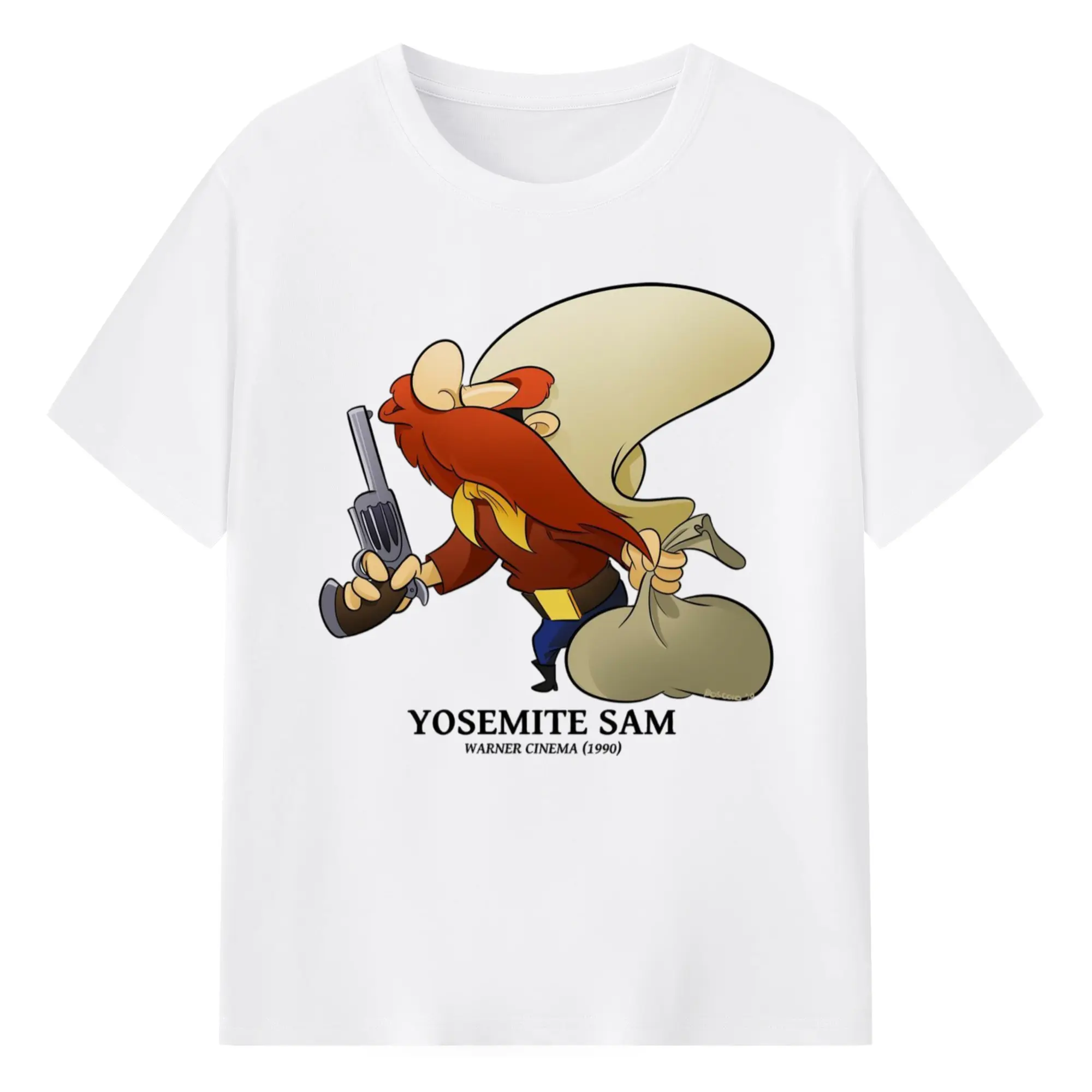 Yosemite sam t shirt - 180g Cotton T-Shirt With Front Heat Transfer Print – Soft, Lightweight, Fitted Design – Comfortable Casual Wear For Sports & Everyday Use