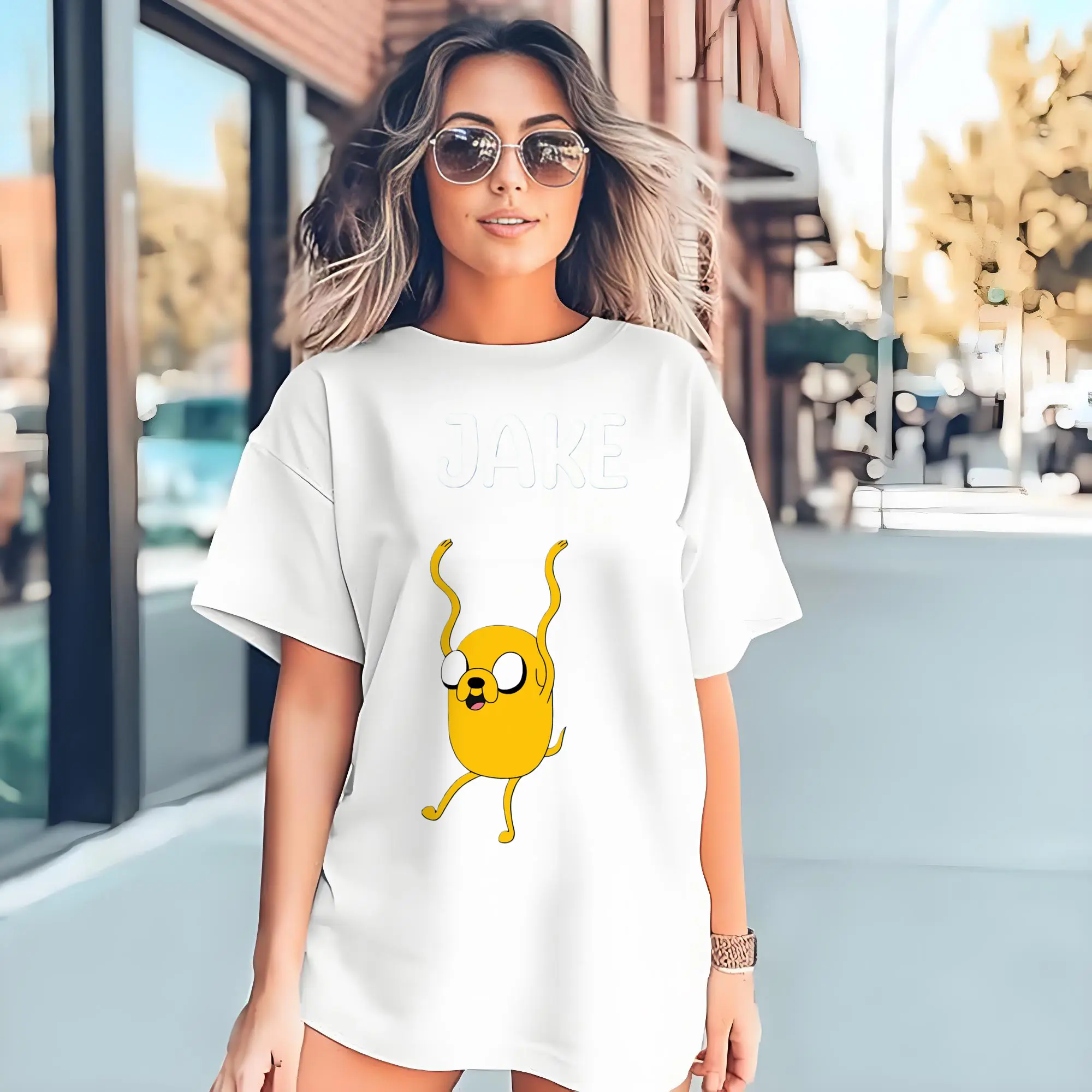 Adventure Time Jake cartoon shirt