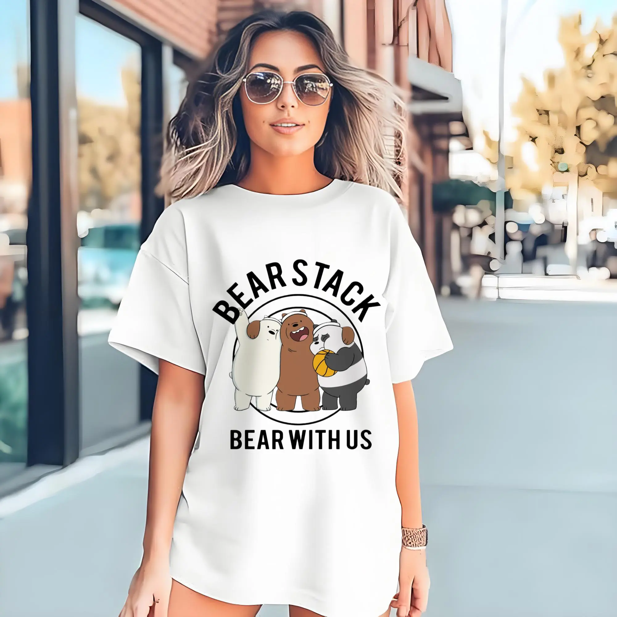 we bare bears graphic t-shirt