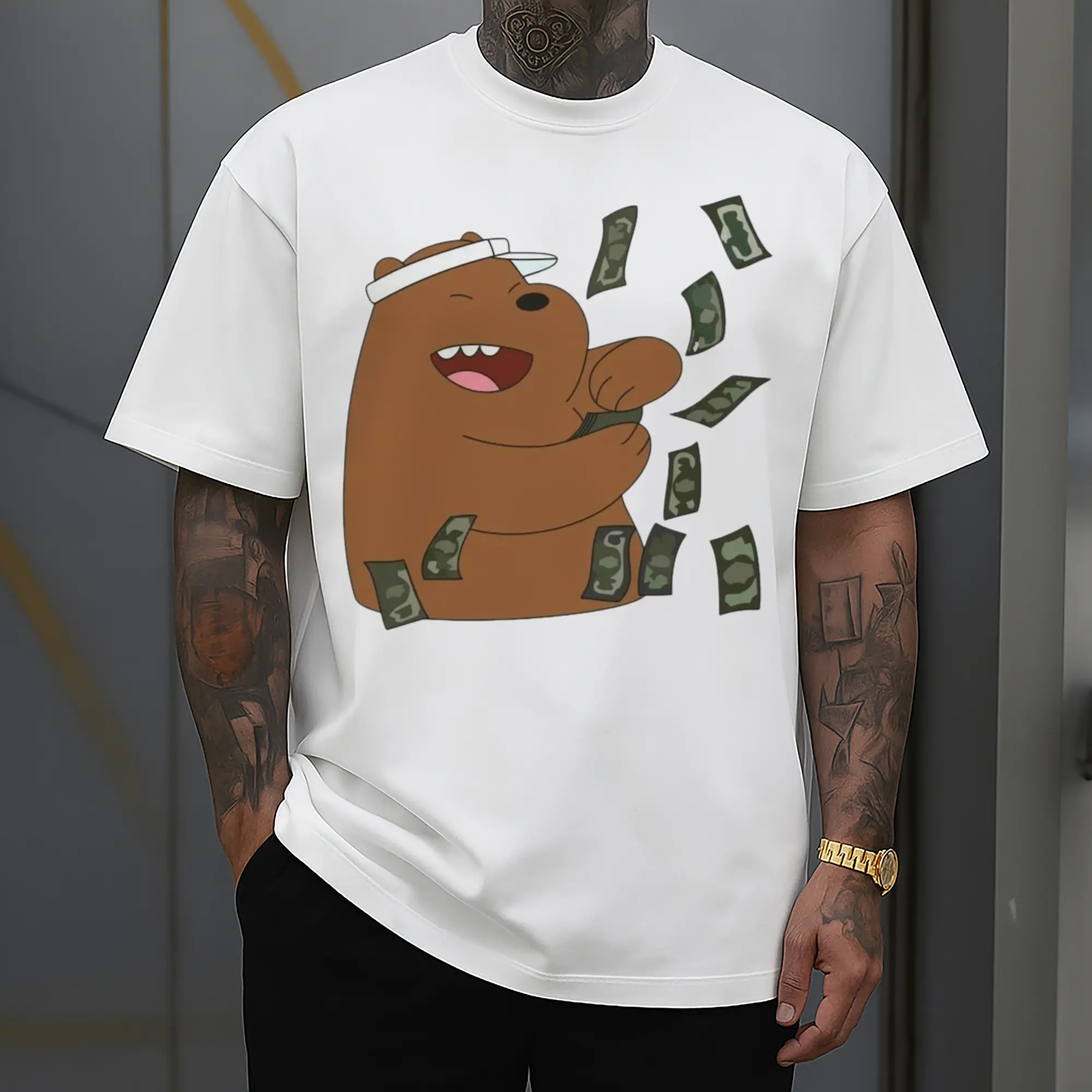 We Bare Bears Grizzly graphic tee