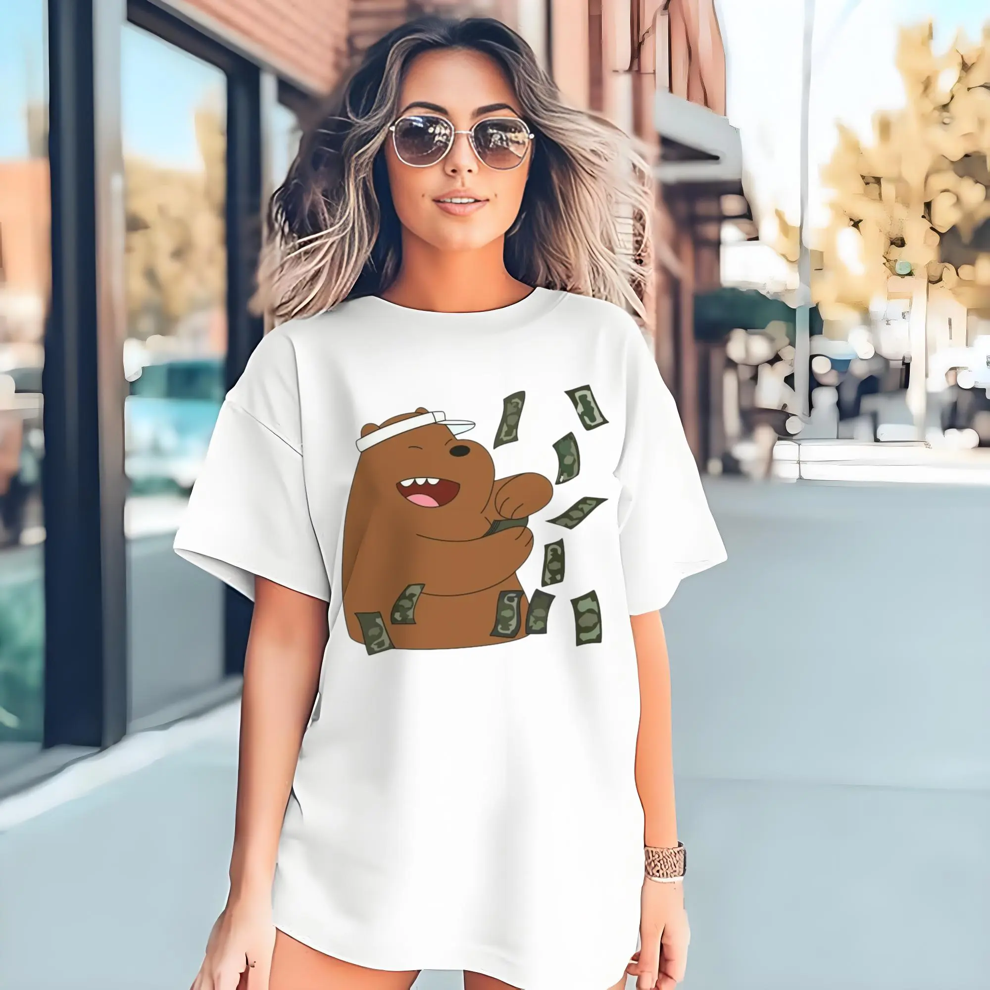 We Bare Bears Grizzly graphic tee