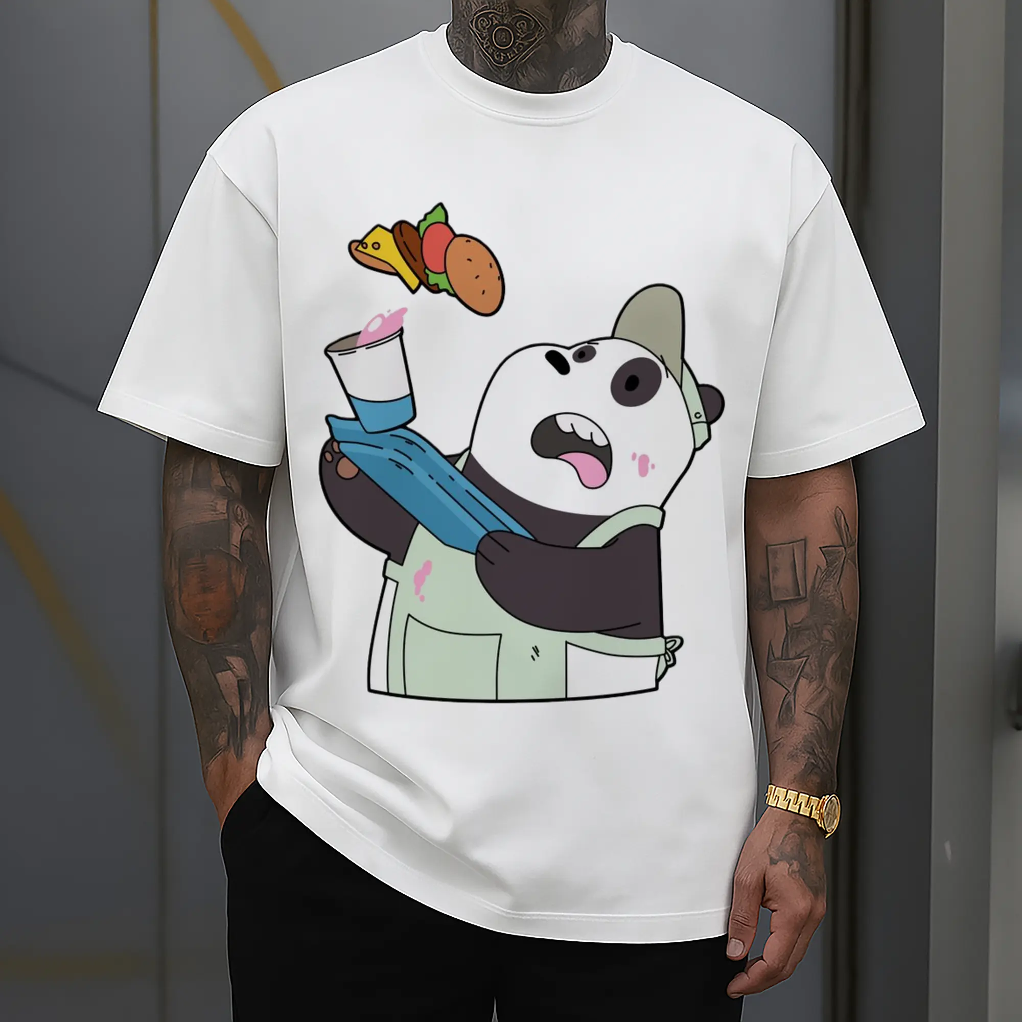 We Bare Bears Panda graphic T-Shirt