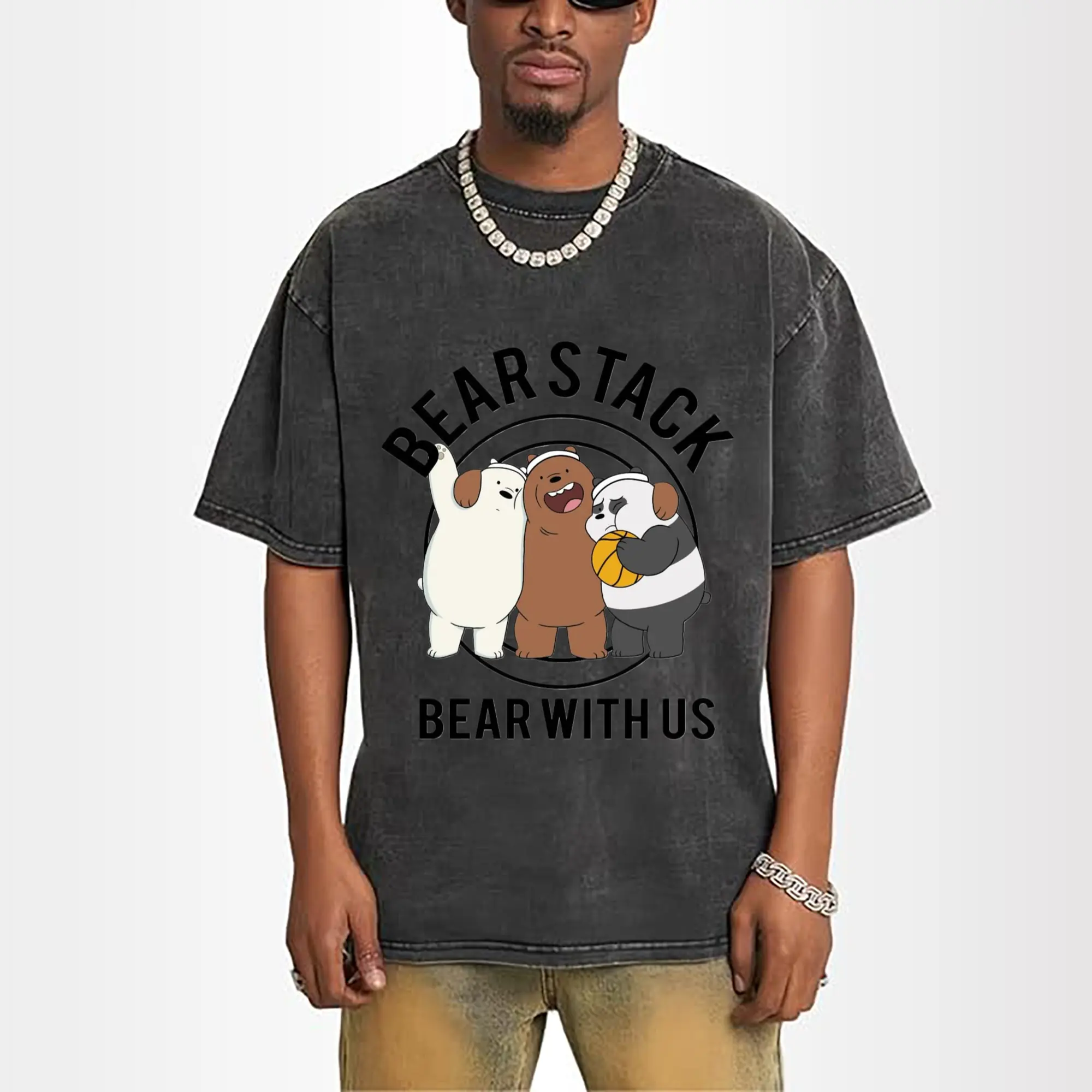 we bare bears graphic t-shirt