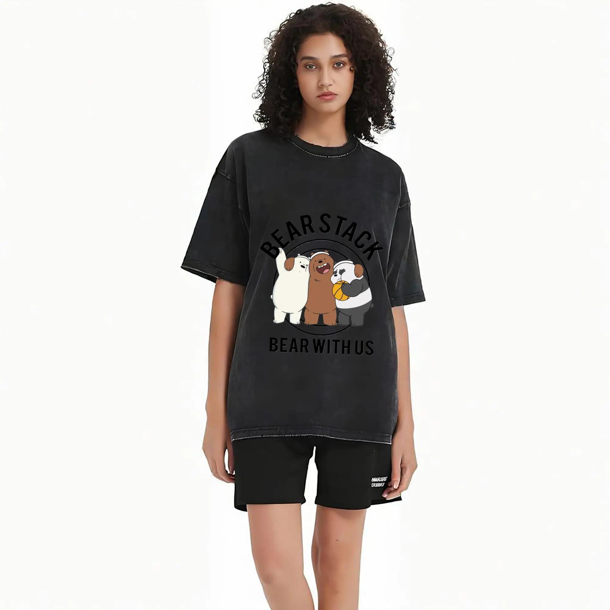 we bare bears graphic t-shirt