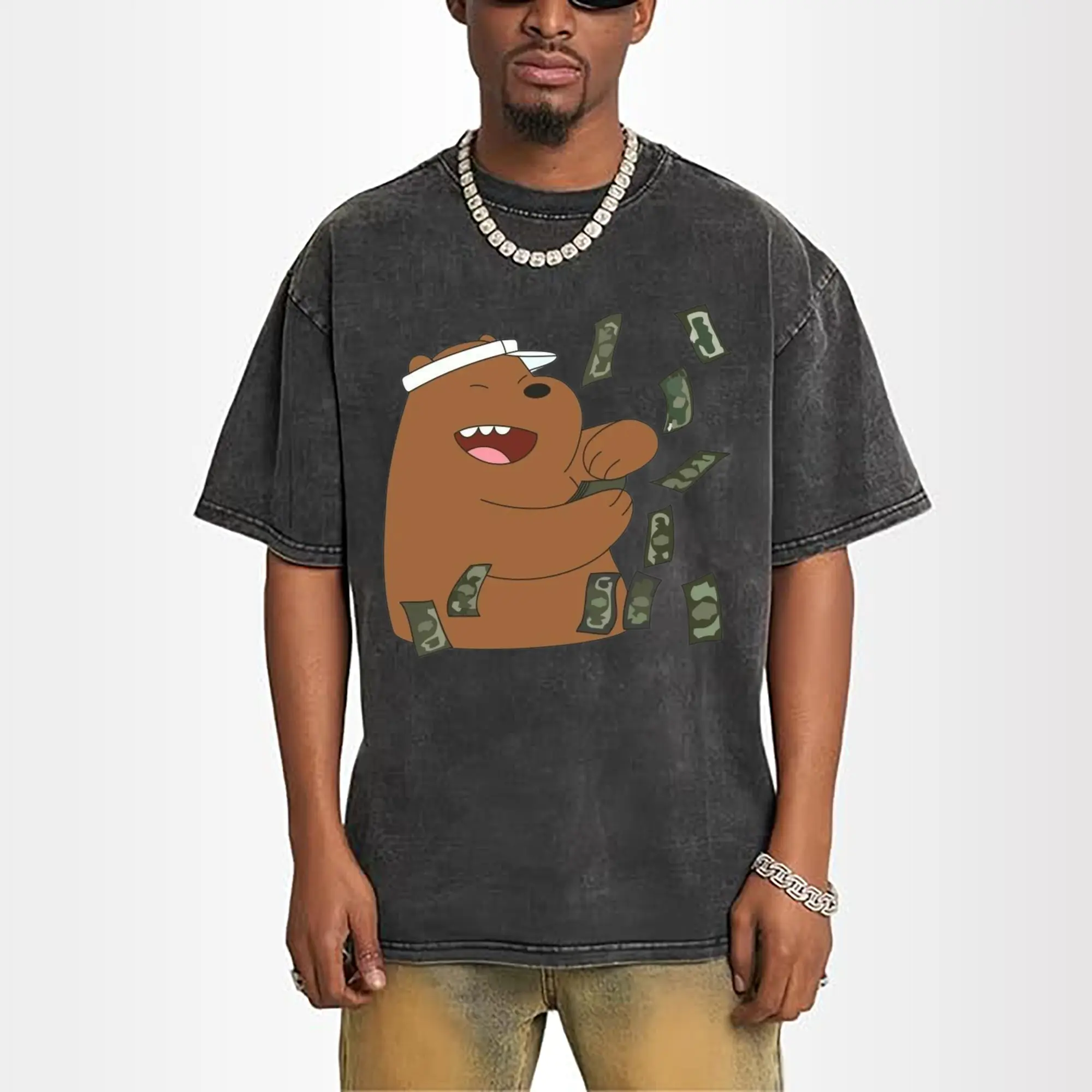 We Bare Bears Grizzly graphic tee