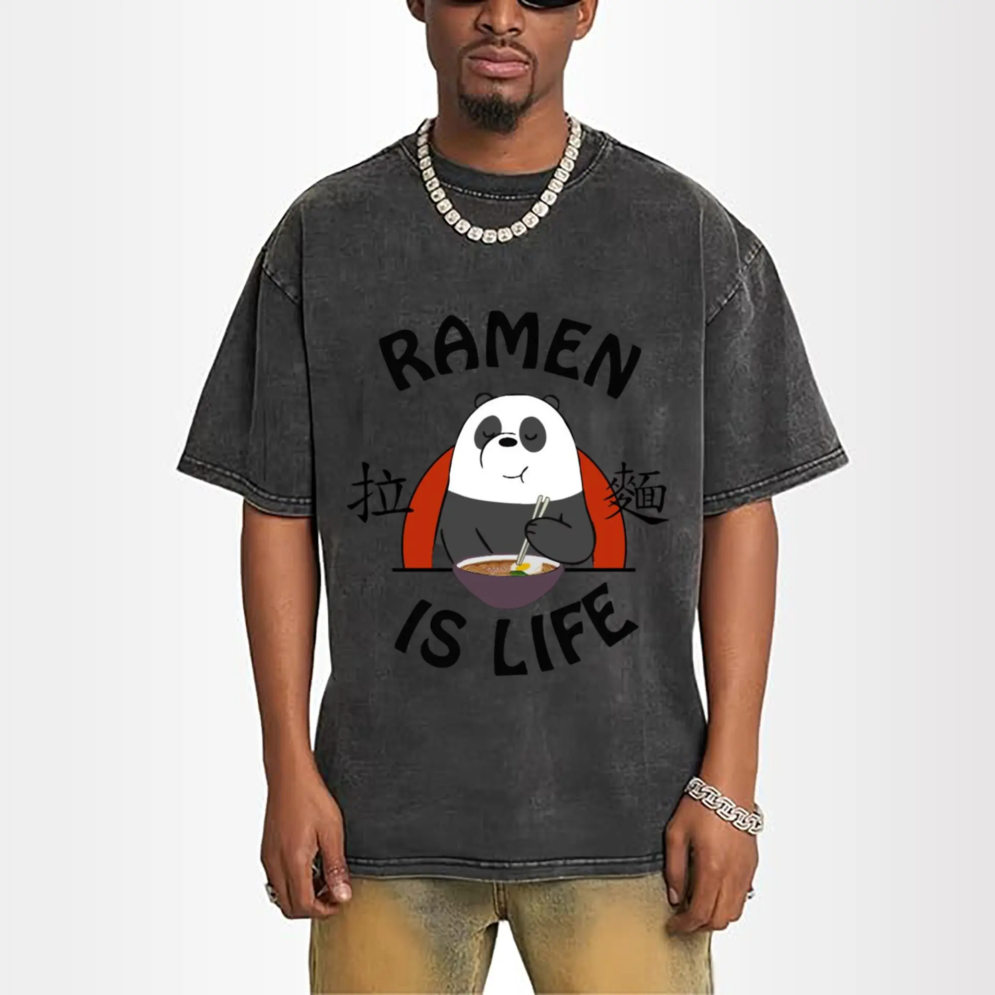 We Bare Bears Panda retro T-Shirt