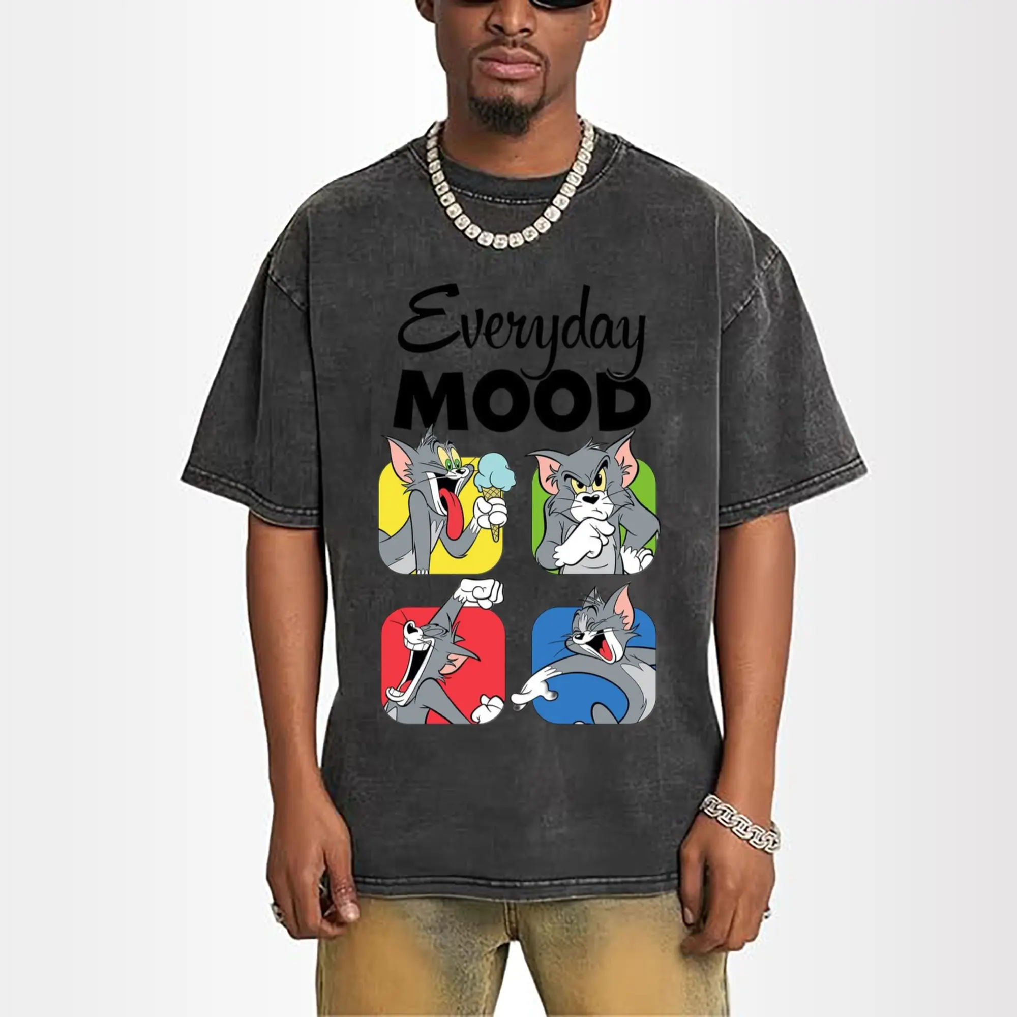 tom and jerry collage t shirt