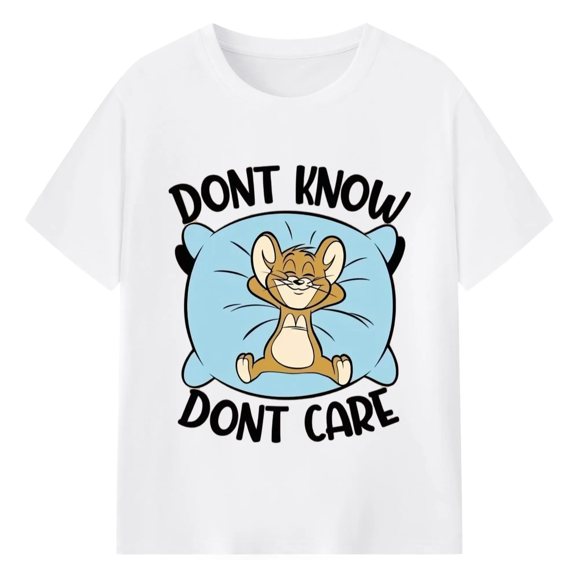 Tom and Jerry，Jerry Shirt - 180g Cotton T-Shirt With Front Heat Transfer Print – Soft, Lightweight, Fitted Design – Comfortable Casual Wear For Sports & Everyday Use