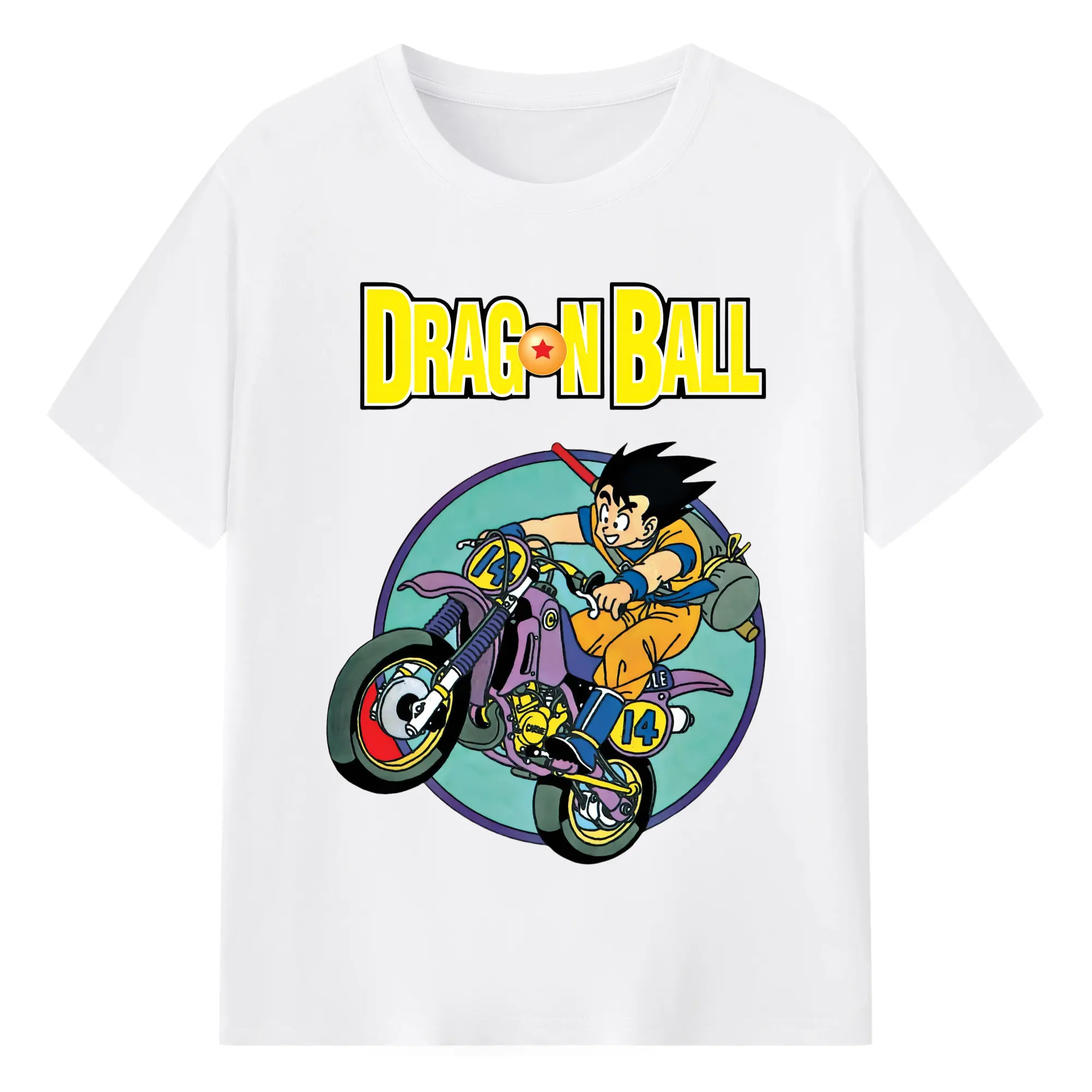 Dragon ball son goku retro tee - 180g Cotton T-Shirt With Front Heat Transfer Print – Soft, Lightweight, Fitted Design – Comfortable Casual Wear For Sports & Everyday Use