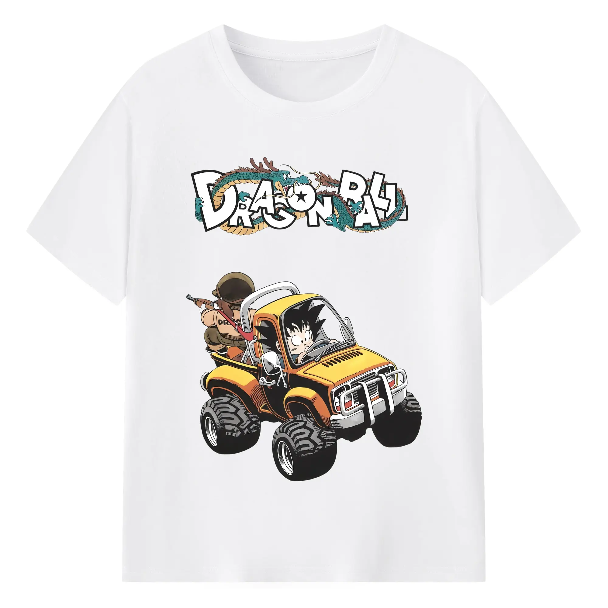 Dragon ball z Son Goku graphic t-shirt - 180g Cotton T-Shirt With Front Heat Transfer Print – Soft, Lightweight, Fitted Design – Comfortable Casual Wear For Sports & Everyday Use