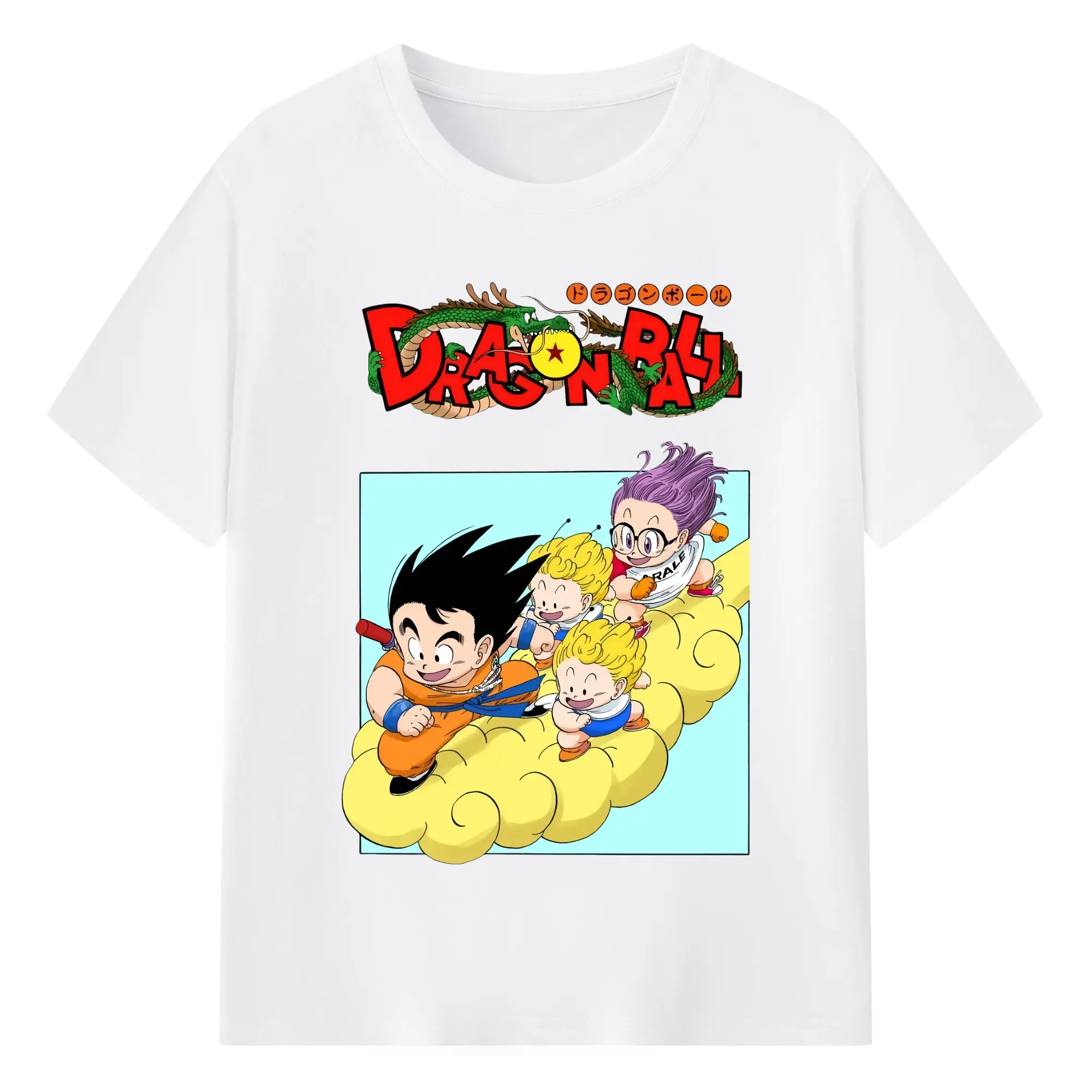 Youth dragon ball Son Goku tee - 180g Cotton T-Shirt With Front Heat Transfer Print – Soft, Lightweight, Fitted Design – Comfortable Casual Wear For Sports & Everyday Use