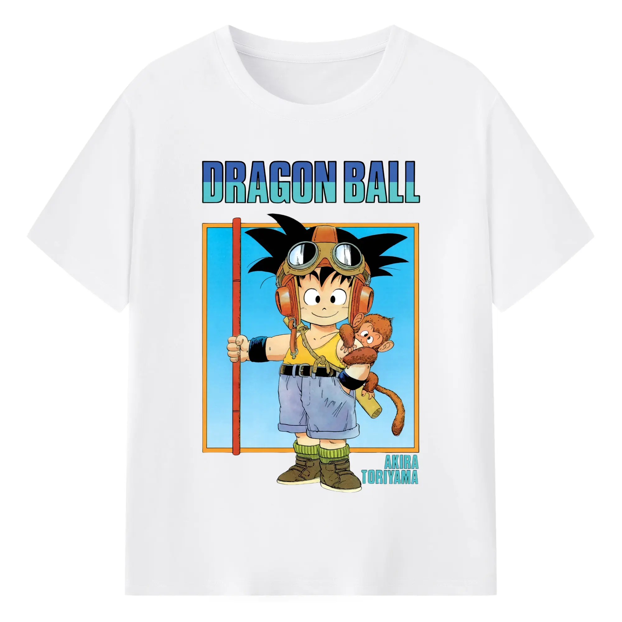 Youth dragon ball Son Goku t-shirt​ - 180g Cotton T-Shirt With Front Heat Transfer Print – Soft, Lightweight, Fitted Design – Comfortable Casual Wear For Sports & Everyday Use