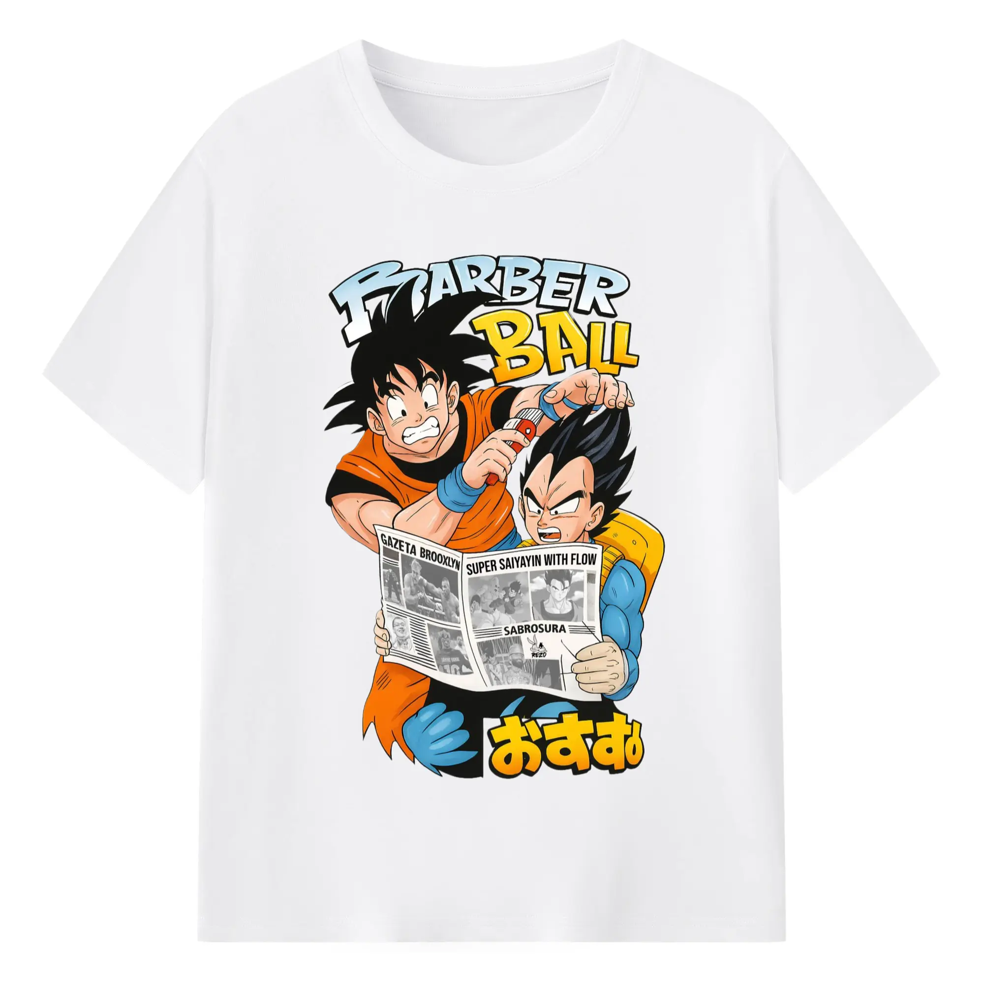 Dragon ball super vegeta and son goku shirt​ - 180g Cotton T-Shirt With Front Heat Transfer Print – Soft, Lightweight, Fitted Design – Comfortable Casual Wear For Sports & Everyday Use