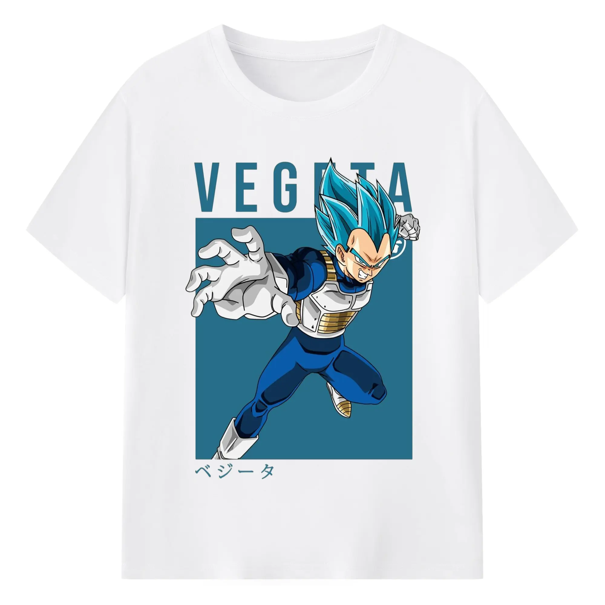 Dragon ball z vegeta shirt​ - 180g Cotton T-Shirt With Front Heat Transfer Print – Soft, Lightweight, Fitted Design – Comfortable Casual Wear For Sports & Everyday Use