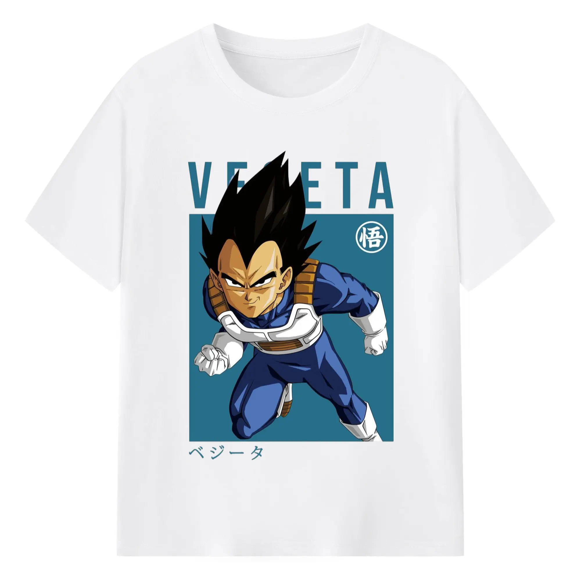 Dragon ball z vegeta t-shirt​ - 180g Cotton T-Shirt With Front Heat Transfer Print – Soft, Lightweight, Fitted Design – Comfortable Casual Wear For Sports & Everyday Use