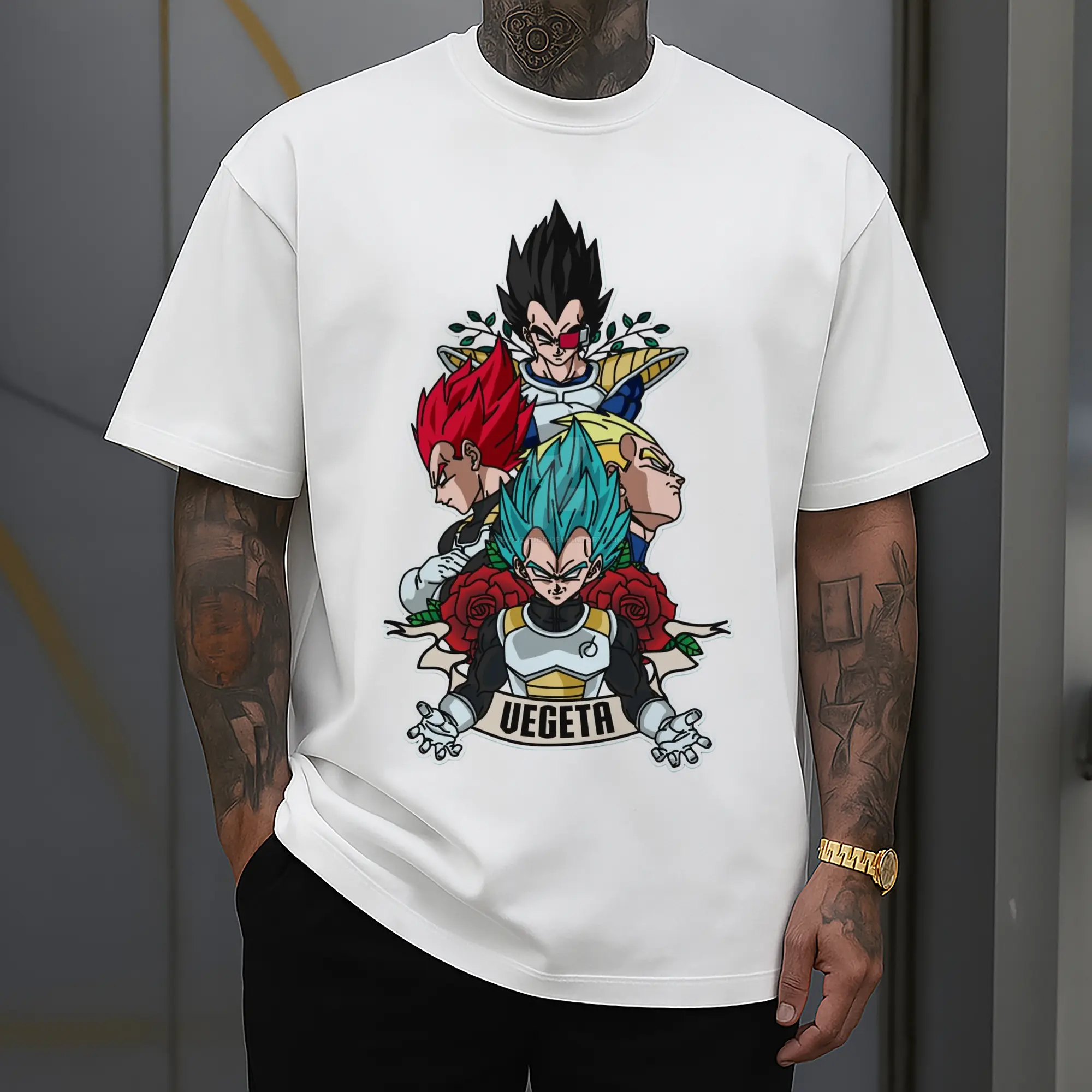 dragon ball Vegeta collage shirt