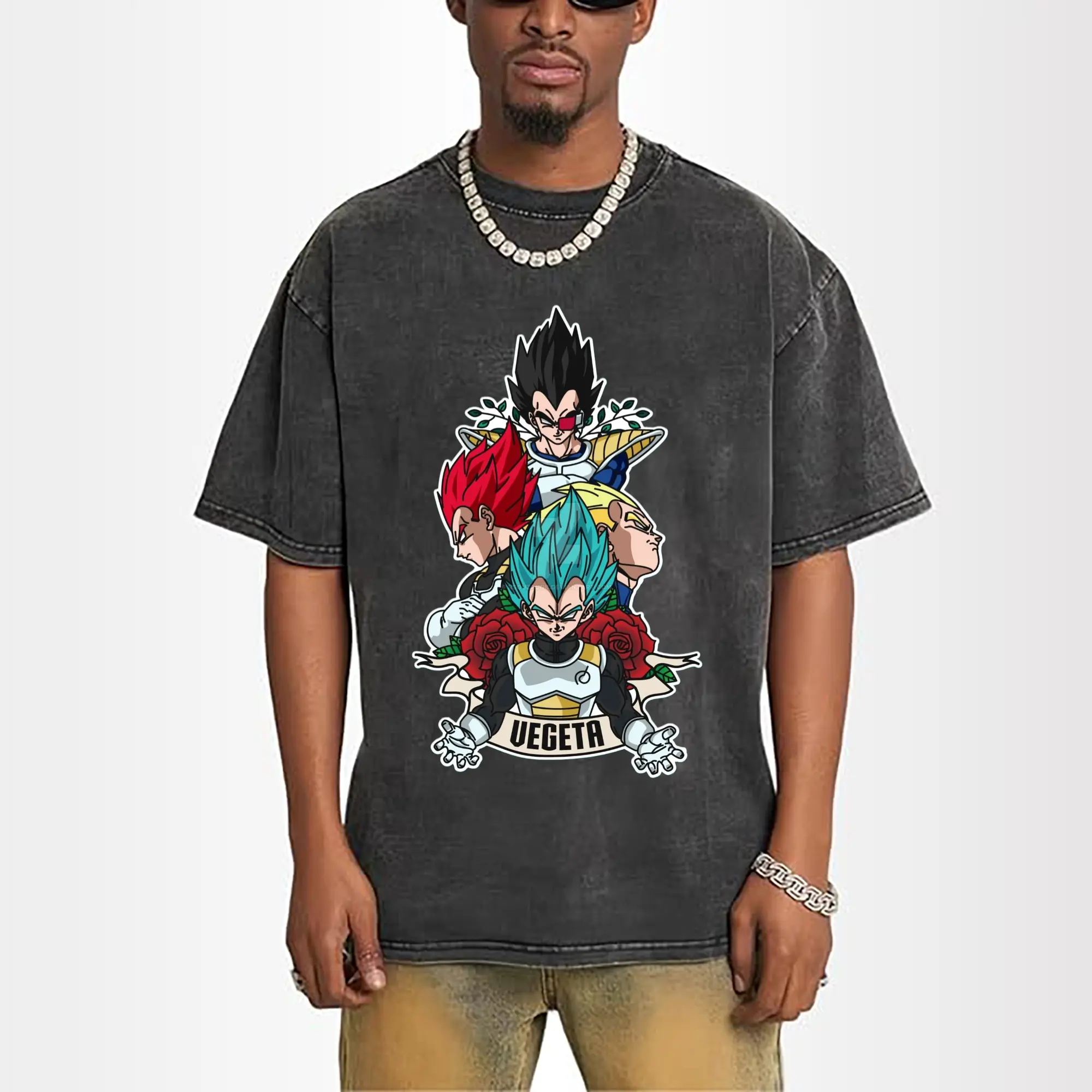 dragon ball Vegeta collage shirt