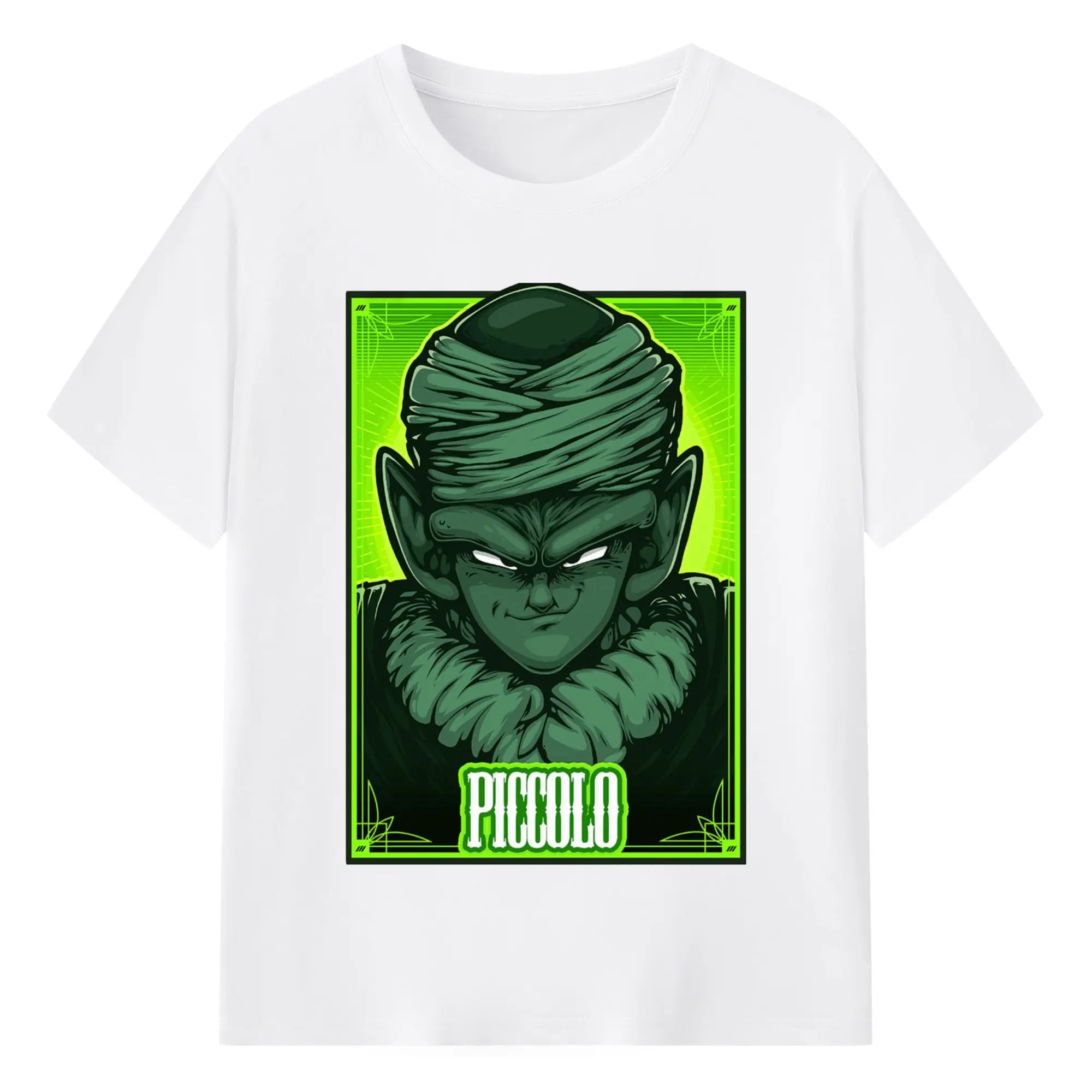 Dragon ball z piccolo t shirt - 180g Cotton T-Shirt With Front Heat Transfer Print – Soft, Lightweight, Fitted Design – Comfortable Casual Wear For Sports & Everyday Use