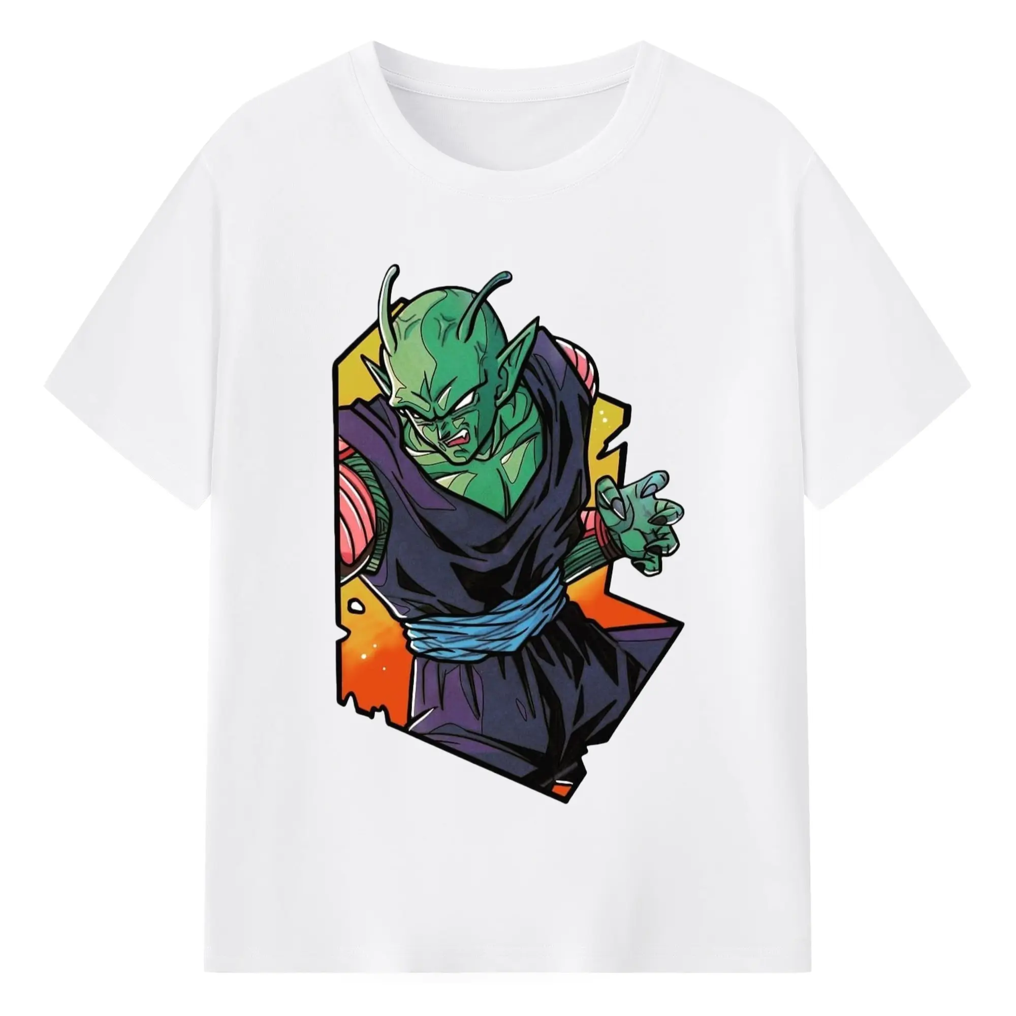 Dragon ball z piccolo tee - 180g Cotton T-Shirt With Front Heat Transfer Print – Soft, Lightweight, Fitted Design – Comfortable Casual Wear For Sports & Everyday Use