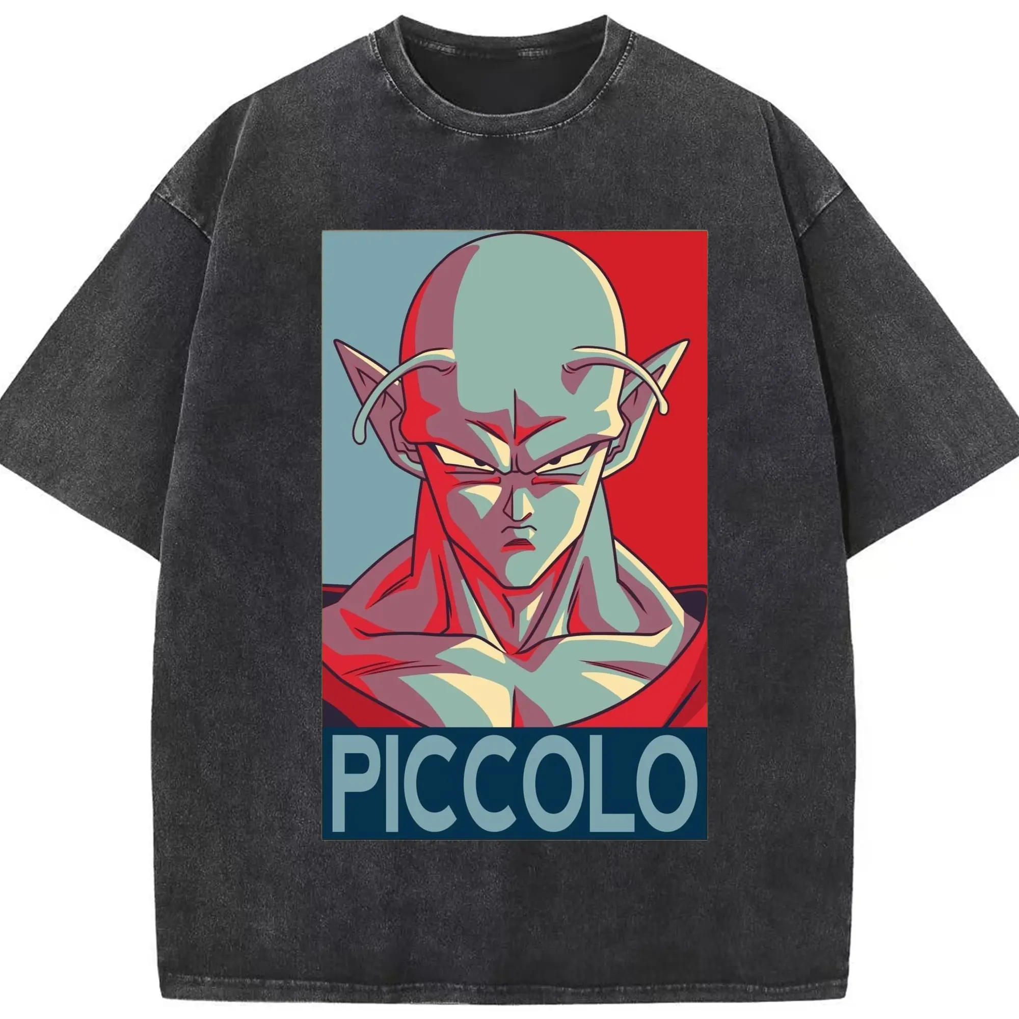 Vintage dragon ball z piccolo​t shirt - Washed Vintage Look 230g Cotton Oversized T-Shirt With Front Heat Transfer Print – Soft, Lightweight, Stylish Fit – Comfortable Casual Wear For Sports & Everyday Use