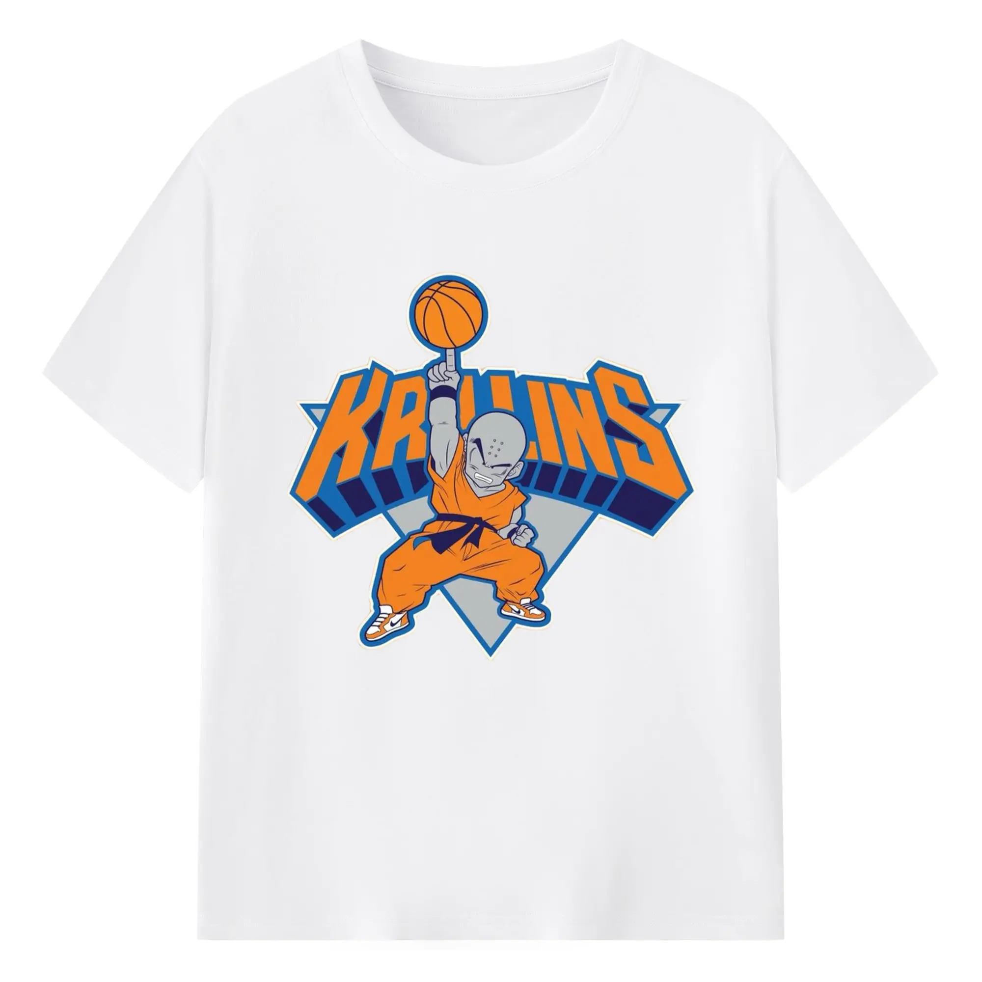 Dragon ball krillin graphic tee - 180g Cotton T-Shirt With Front Heat Transfer Print – Soft, Lightweight, Fitted Design – Comfortable Casual Wear For Sports & Everyday Use