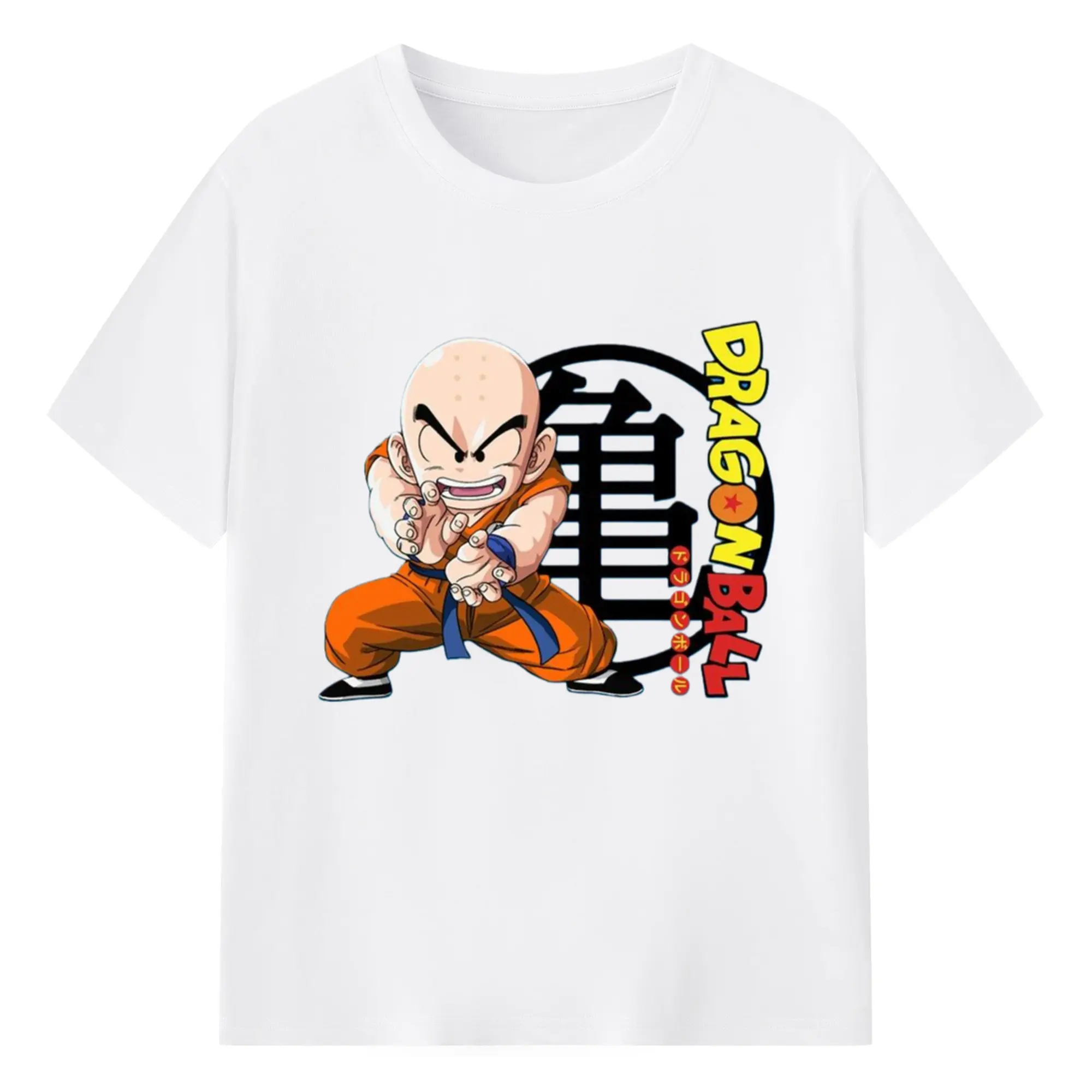 Dragon ball krillin tee - 180g Cotton T-Shirt With Front Heat Transfer Print – Soft, Lightweight, Fitted Design – Comfortable Casual Wear For Sports & Everyday Use