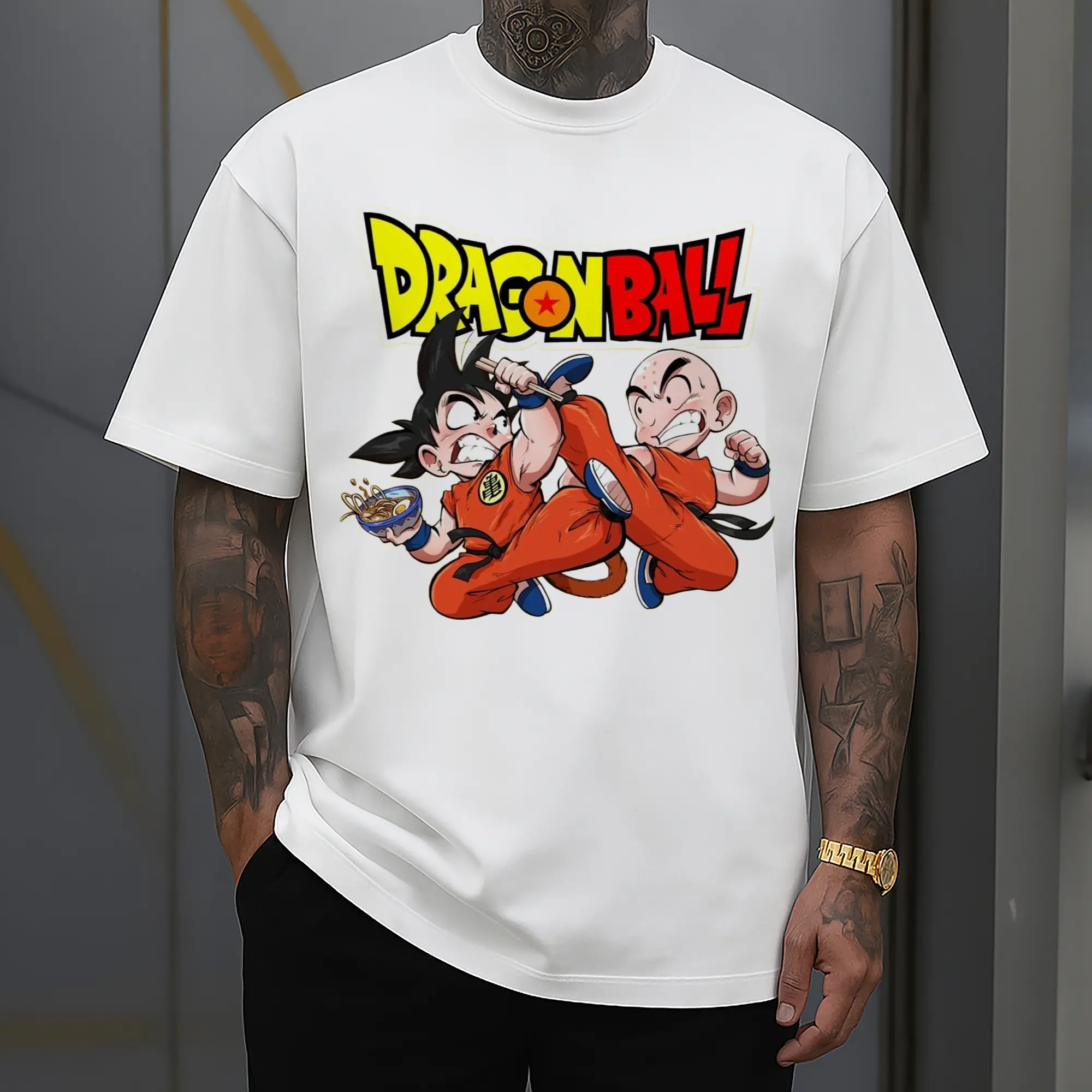 dragon ball krillin and son goku t-shirt