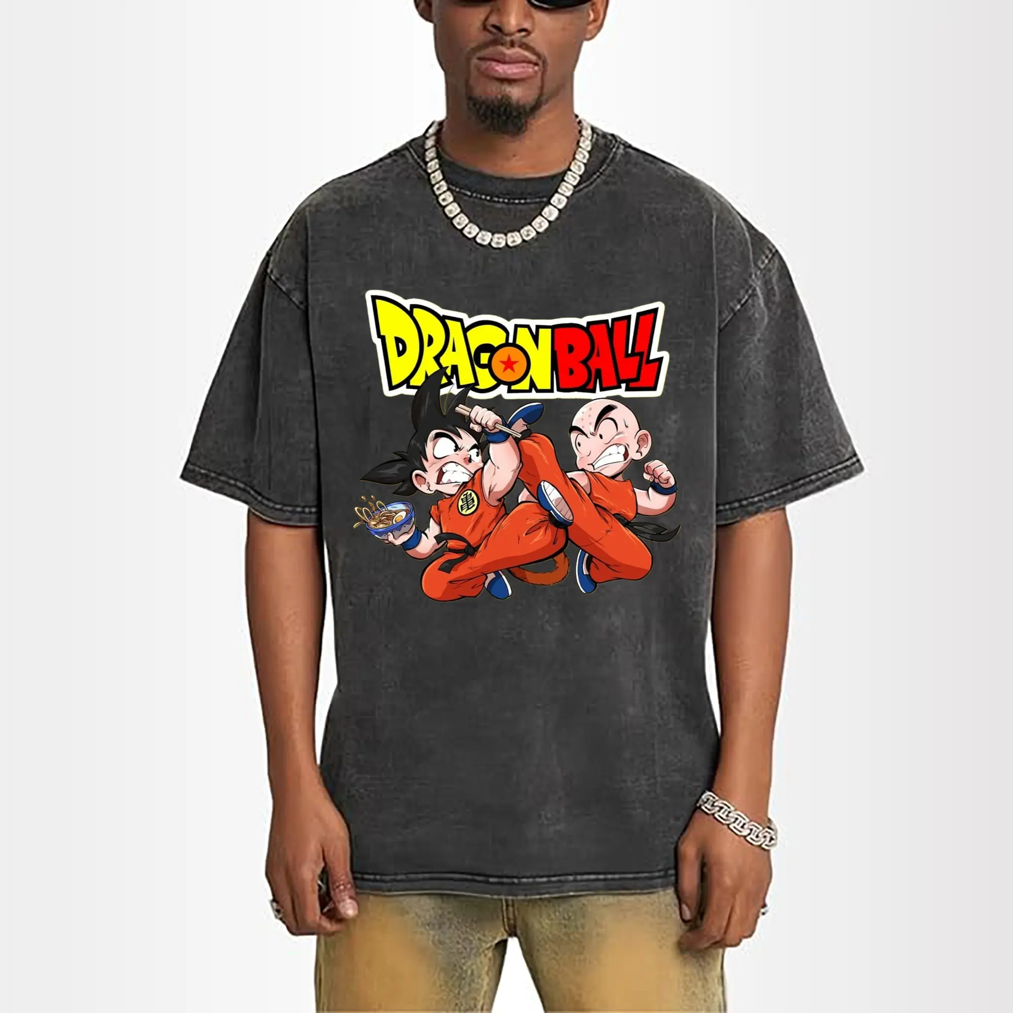 dragon ball krillin and son goku t-shirt