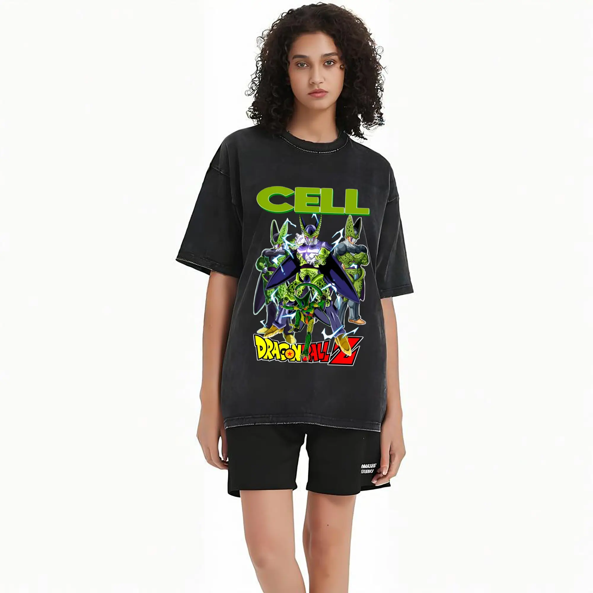 dragon ball z cell collage graphic shirt​