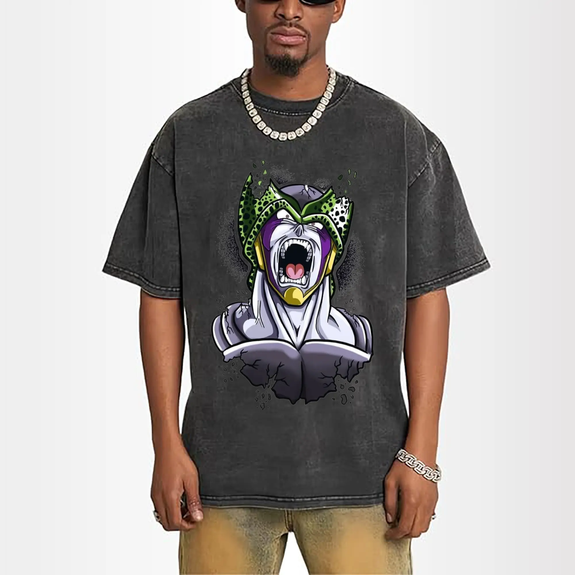 dragon ball z cell face shirt