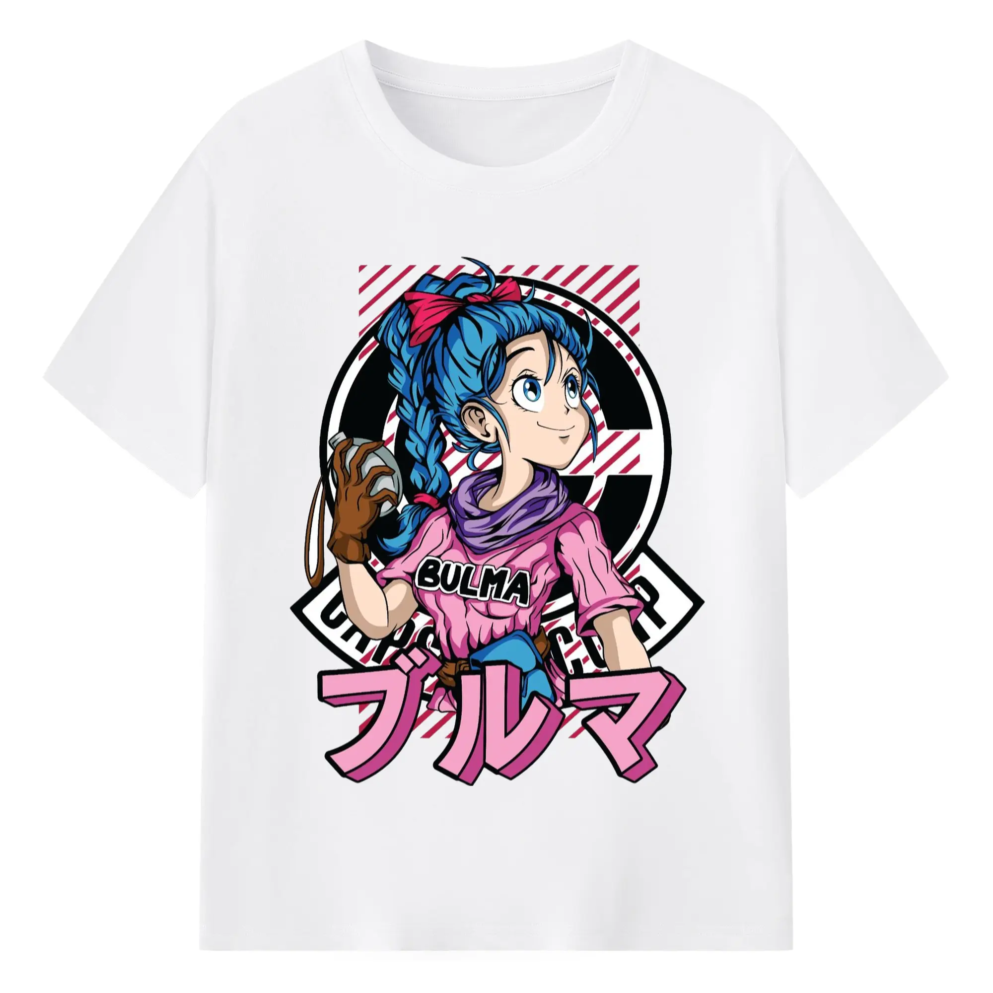 Men's Graphic T Shirt Dragon Ball Bulma tee - 180g Cotton T-Shirt With Front Heat Transfer Print – Soft, Lightweight, Fitted Design – Comfortable Casual Wear For Sports & Everyday Use
