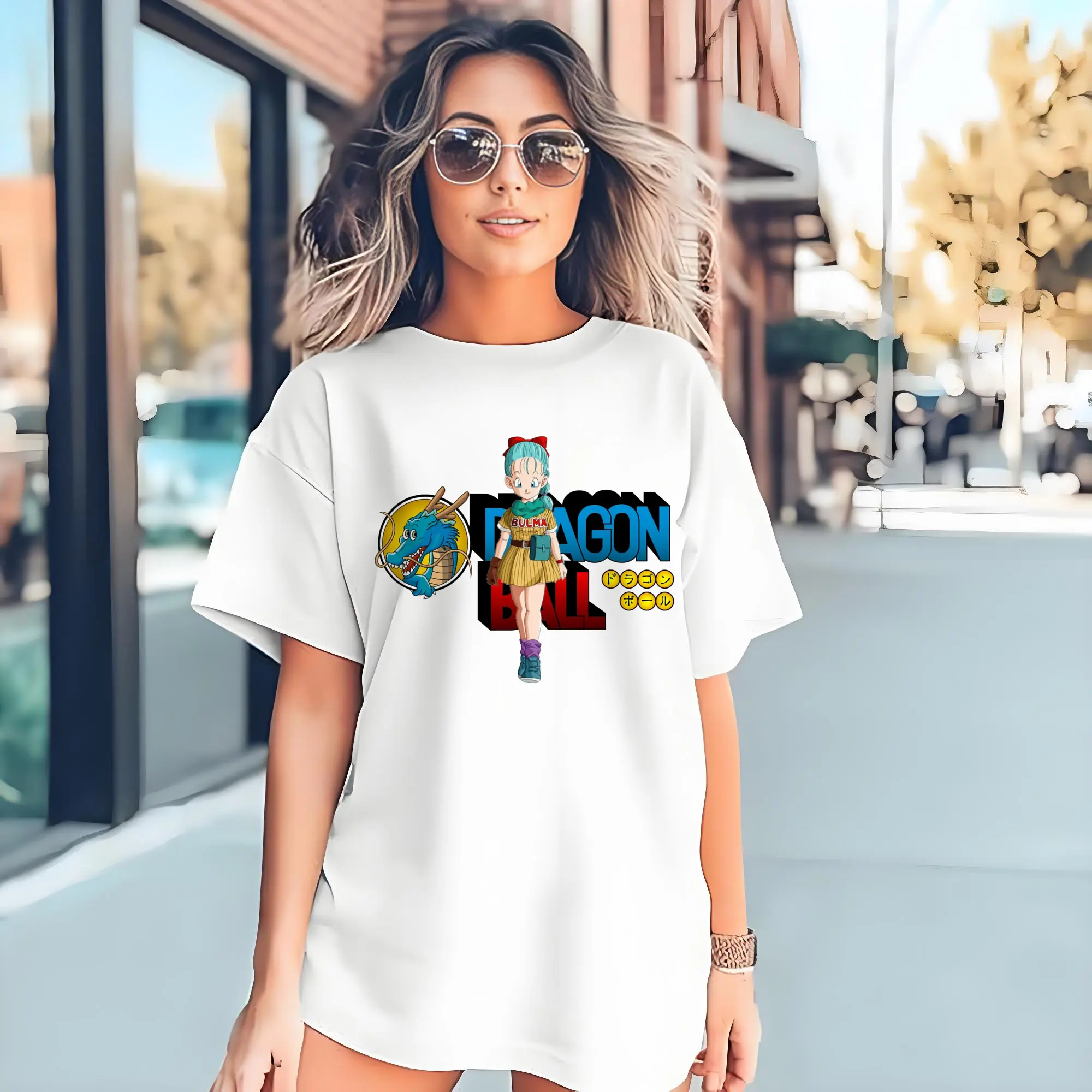 dragon ball bulma graphic t-shirt