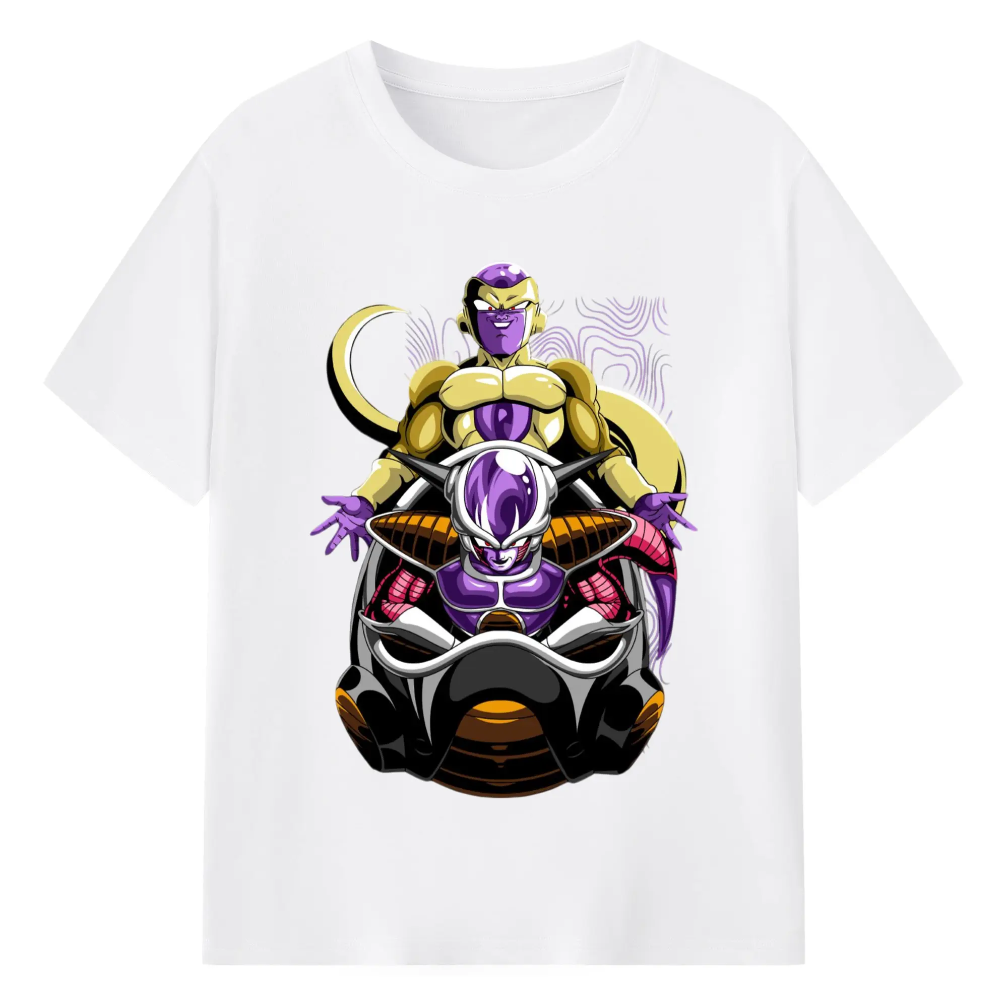 Dragon Ball Freeza collage shirt - 180g Cotton T-Shirt With Front Heat Transfer Print – Soft, Lightweight, Fitted Design – Comfortable Casual Wear For Sports & Everyday Use