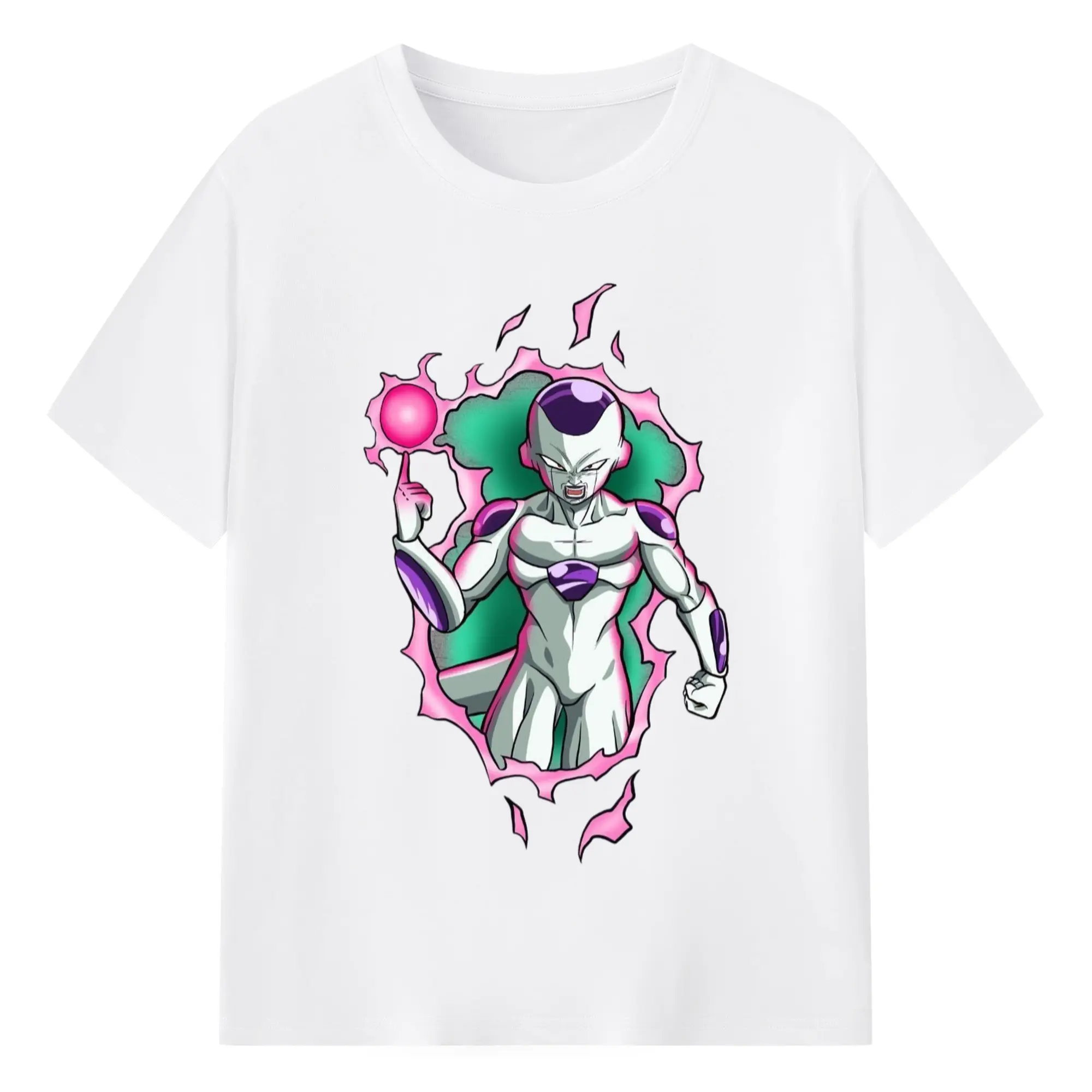 Dragon Ball Freeza t-shirt - 180g Cotton T-Shirt With Front Heat Transfer Print – Soft, Lightweight, Fitted Design – Comfortable Casual Wear For Sports & Everyday Use