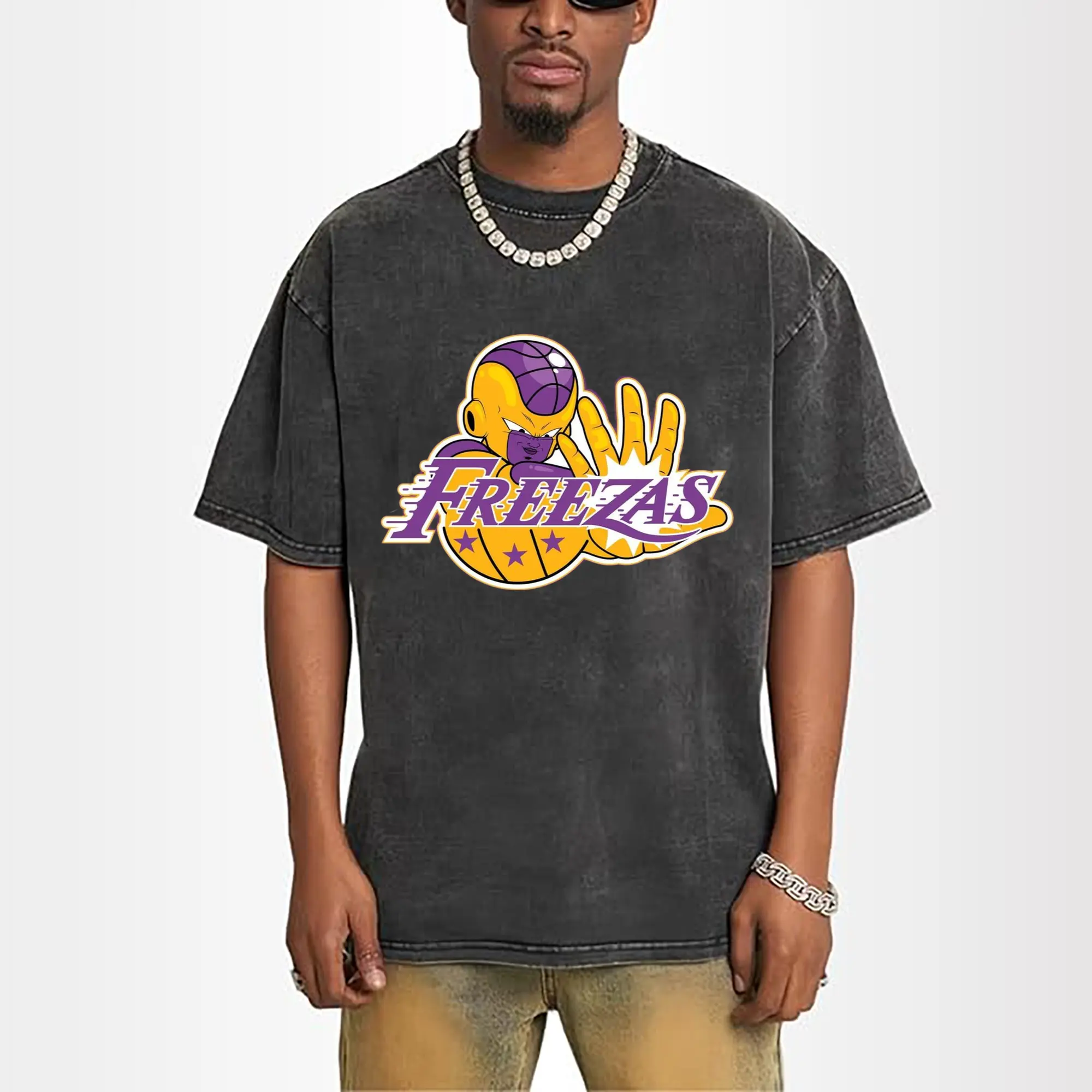 Dragon Ball Freeza face Lakers Tee
