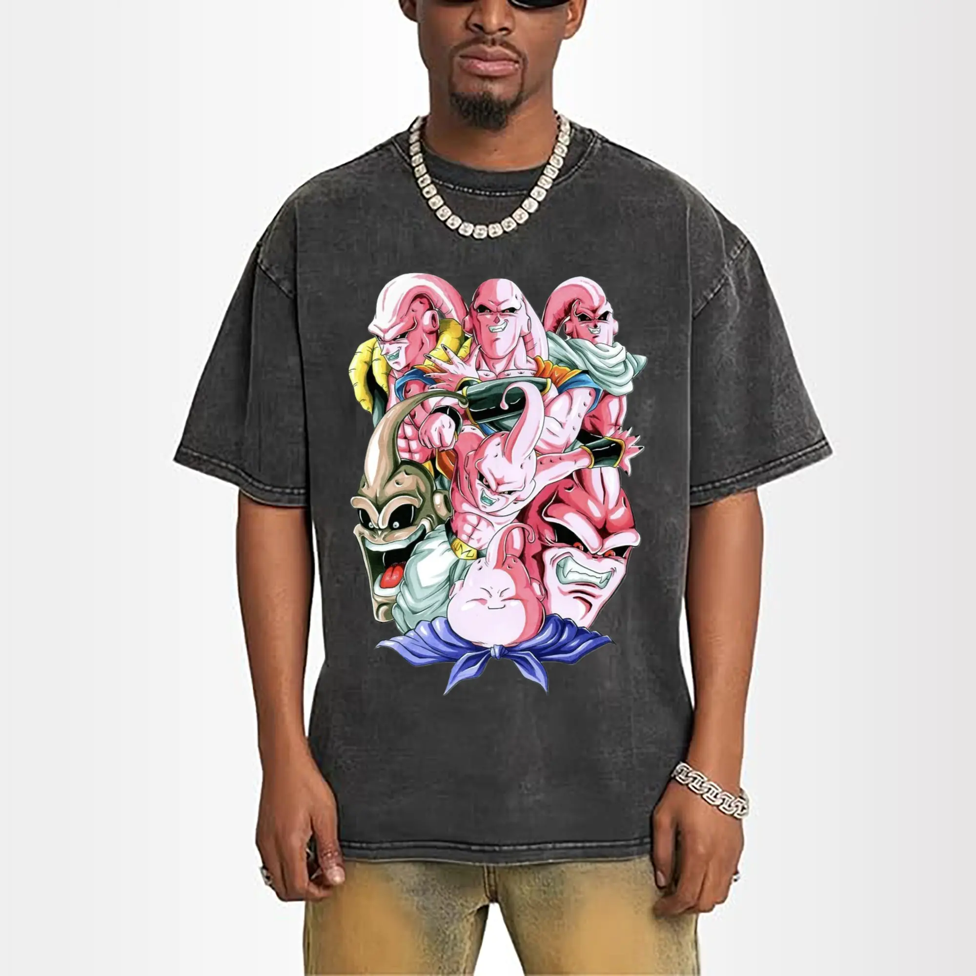 Dragon Ball Master Buu collage graphic T-Shirt