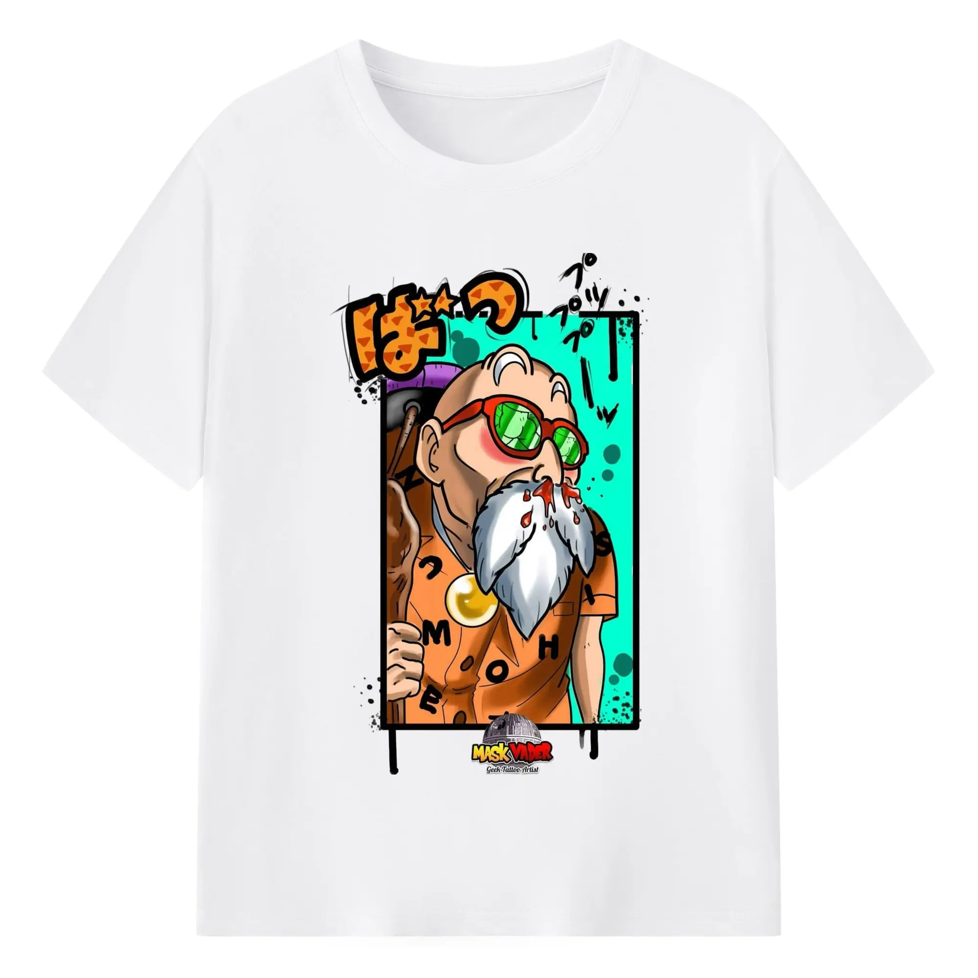 Dragon Ball Master Roshi Unisex T-shirt - 180g Cotton T-Shirt With Front Heat Transfer Print – Soft, Lightweight, Fitted Design – Comfortable Casual Wear For Sports & Everyday Use